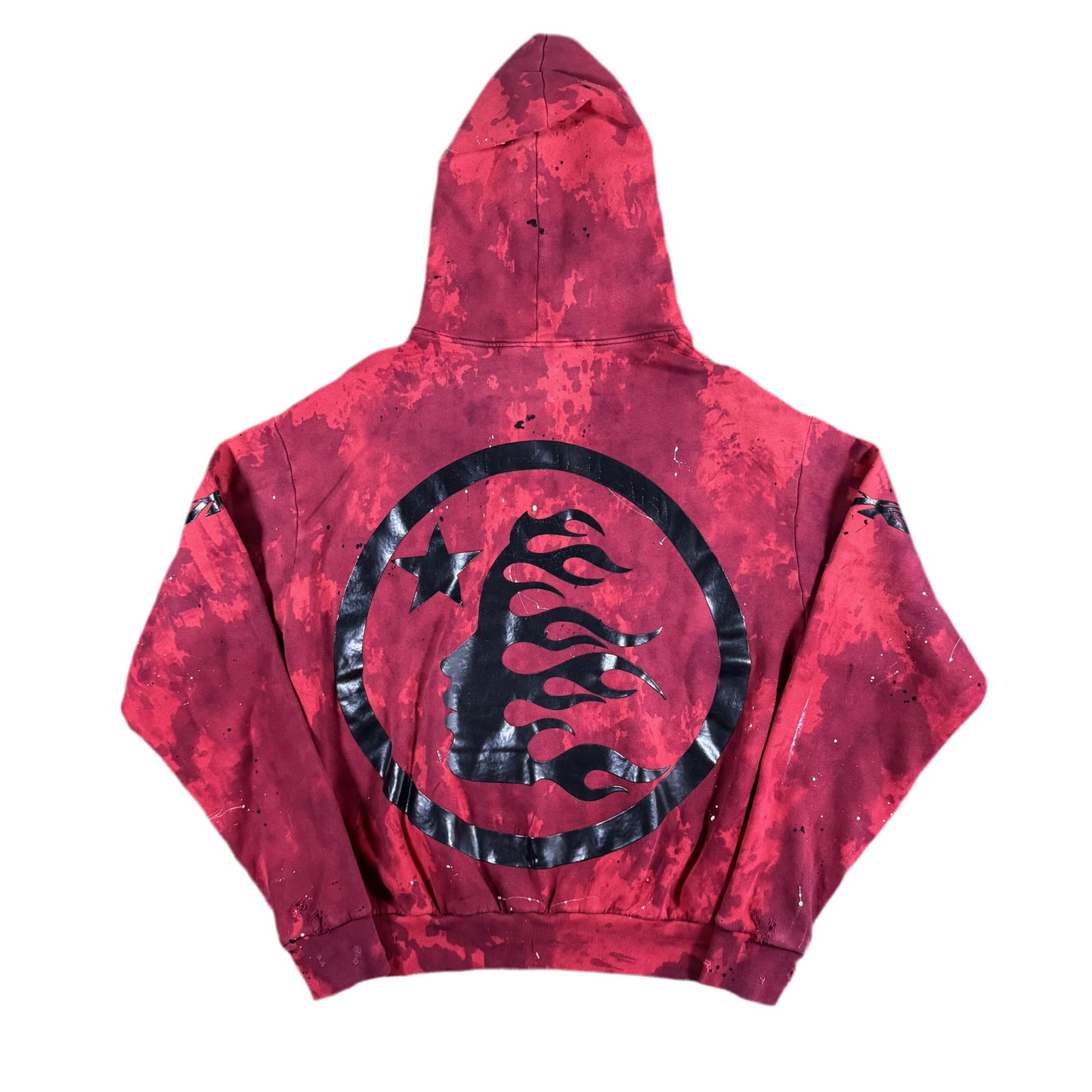 Hellstar Sports Red Tye-Dye Skull Hoodie