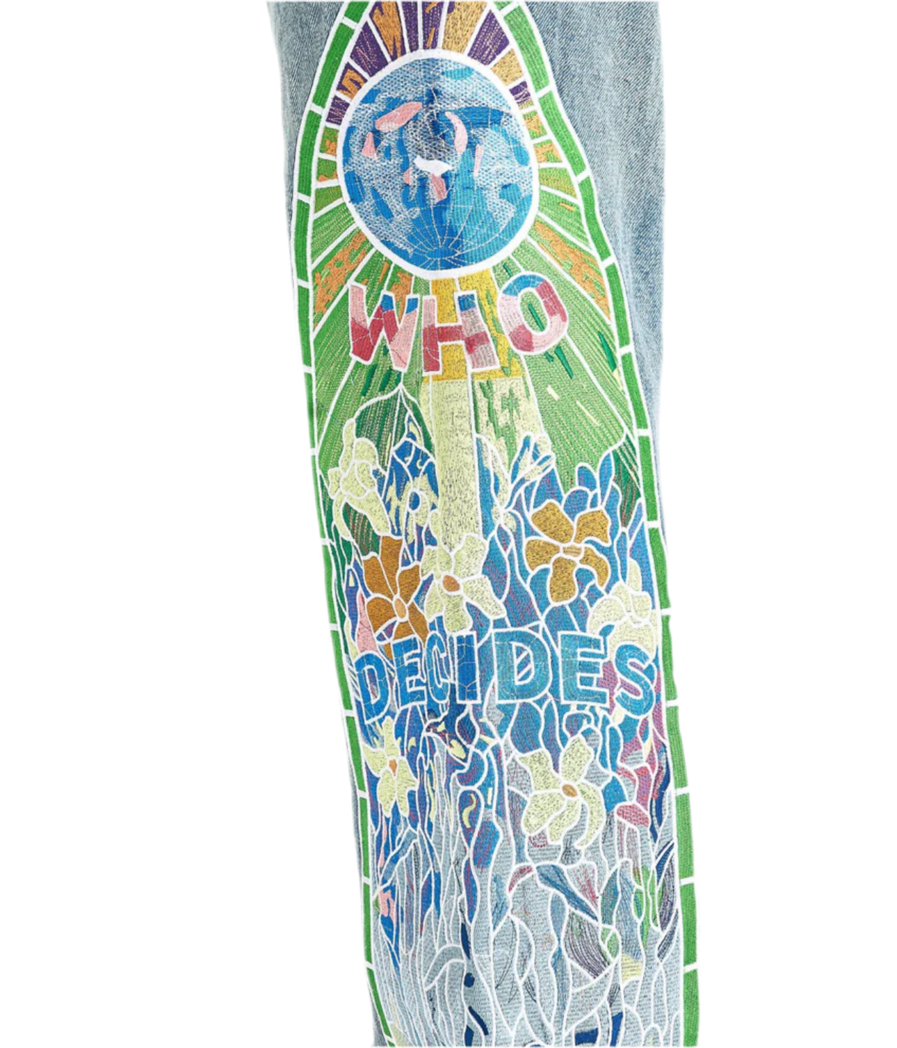 Who Decides War Cowboy Embroidered Denim