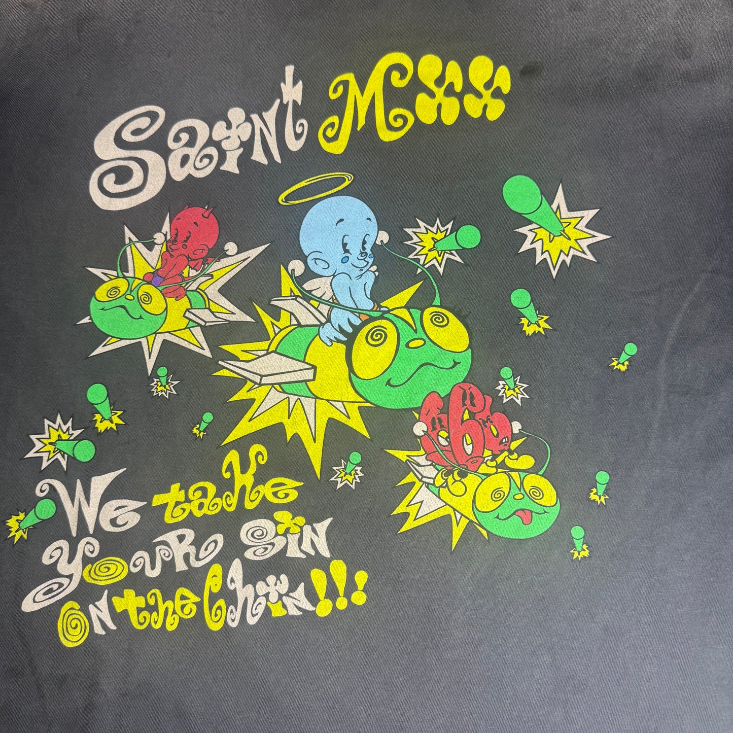 Saint Michael We Take Your Sin On The Chin Tee