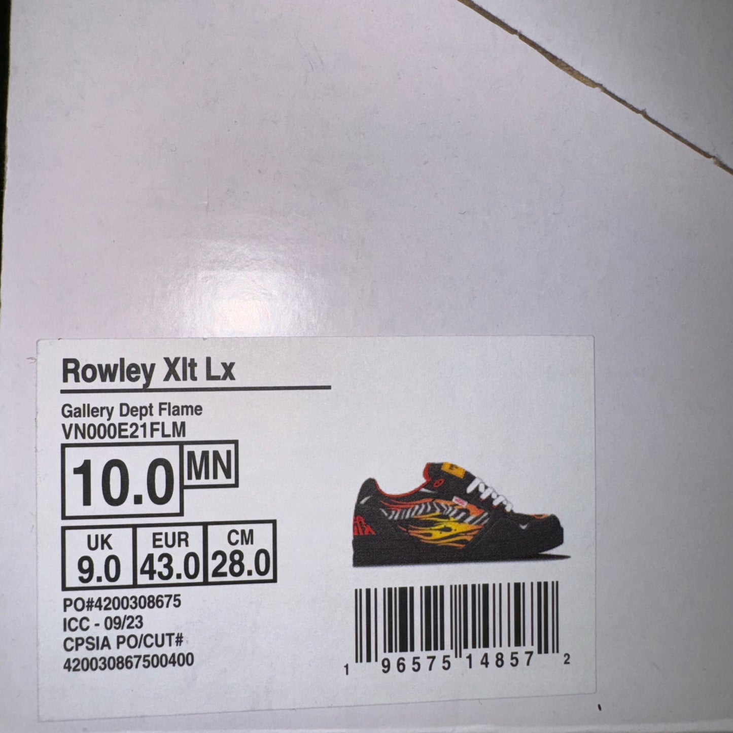 Vans x Gallery Dept. Rowley XLT LX Flame