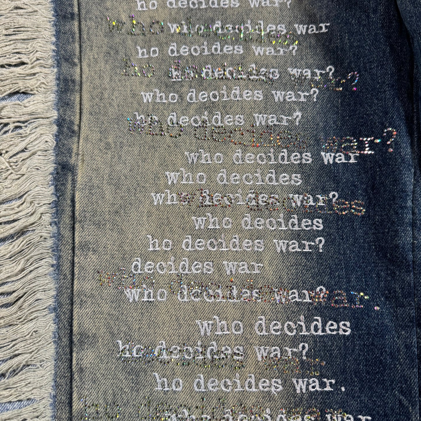 Who Decides War Ultra Flare Scripture Denim