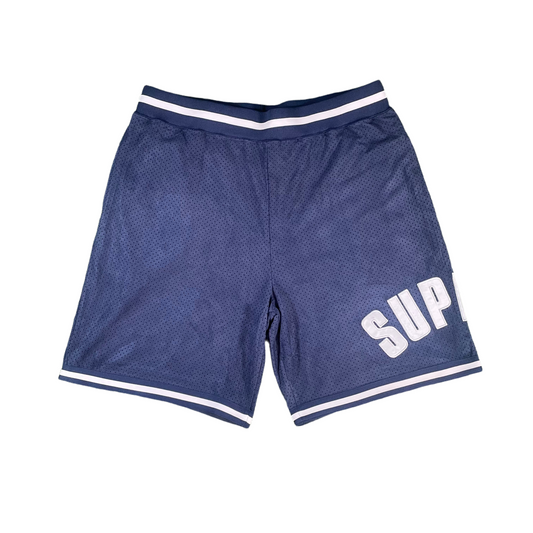 Supreme Navy Ultra Suede Mesh Shorts