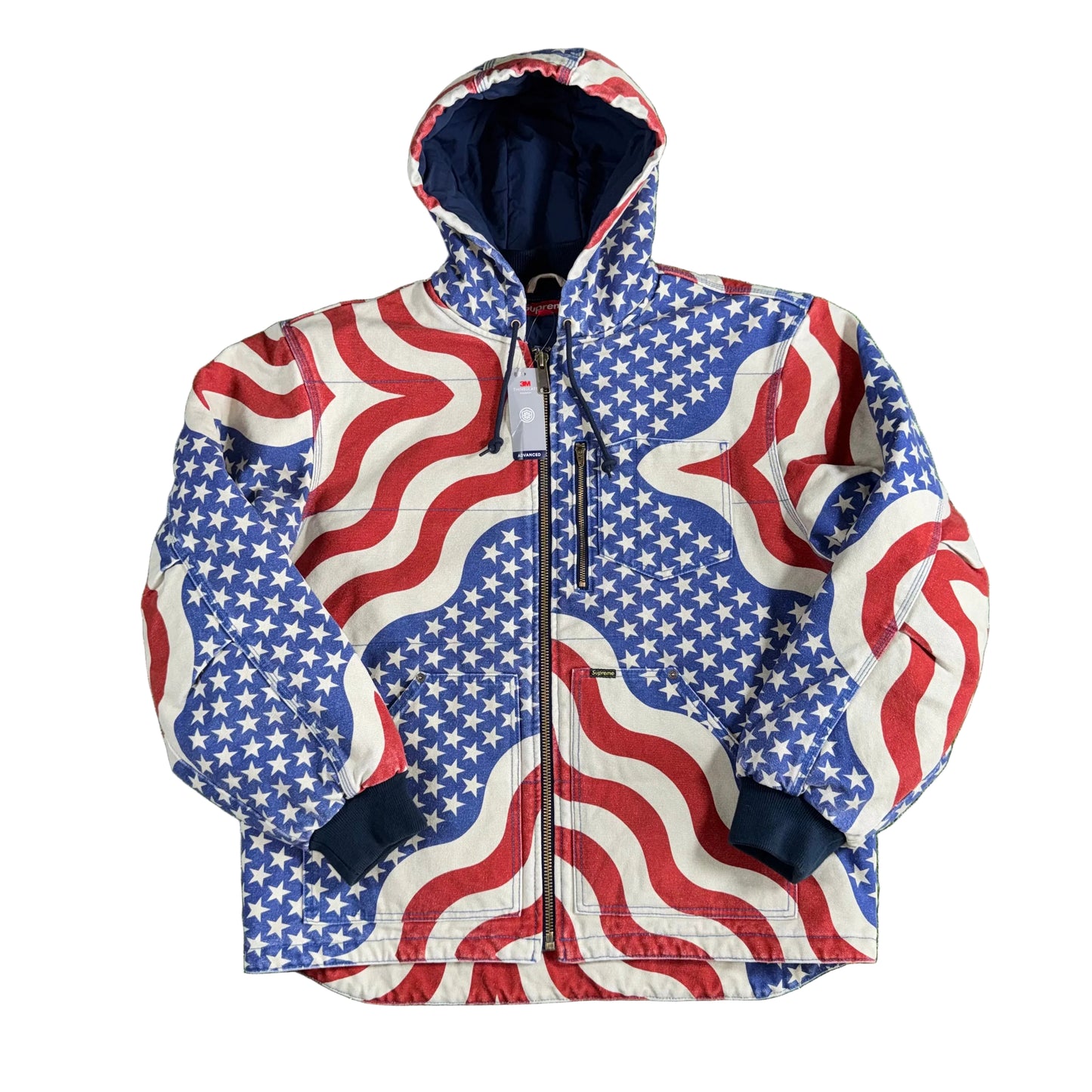 Supreme Flag Quilted Work Jacket, Front