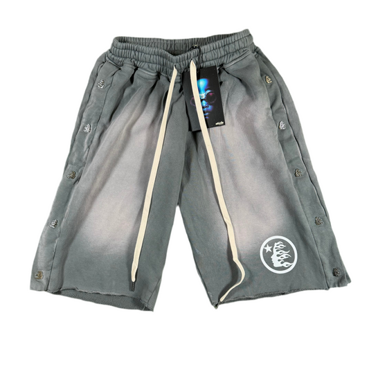 Hellstar Grey Snap Shorts