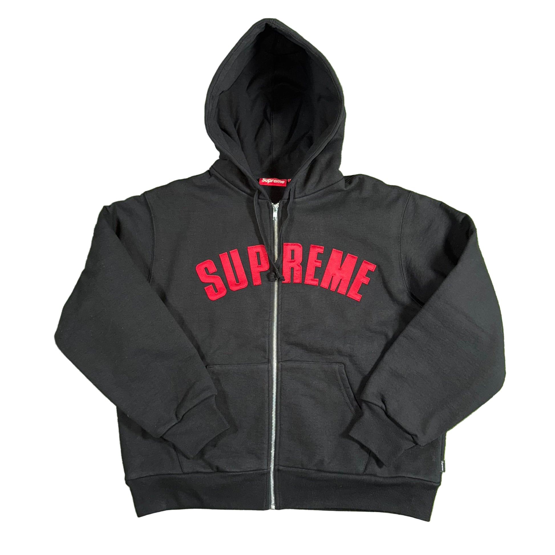 Supreme Arc Thermal Lined Zip Up Hooded Sweatshirt, Front