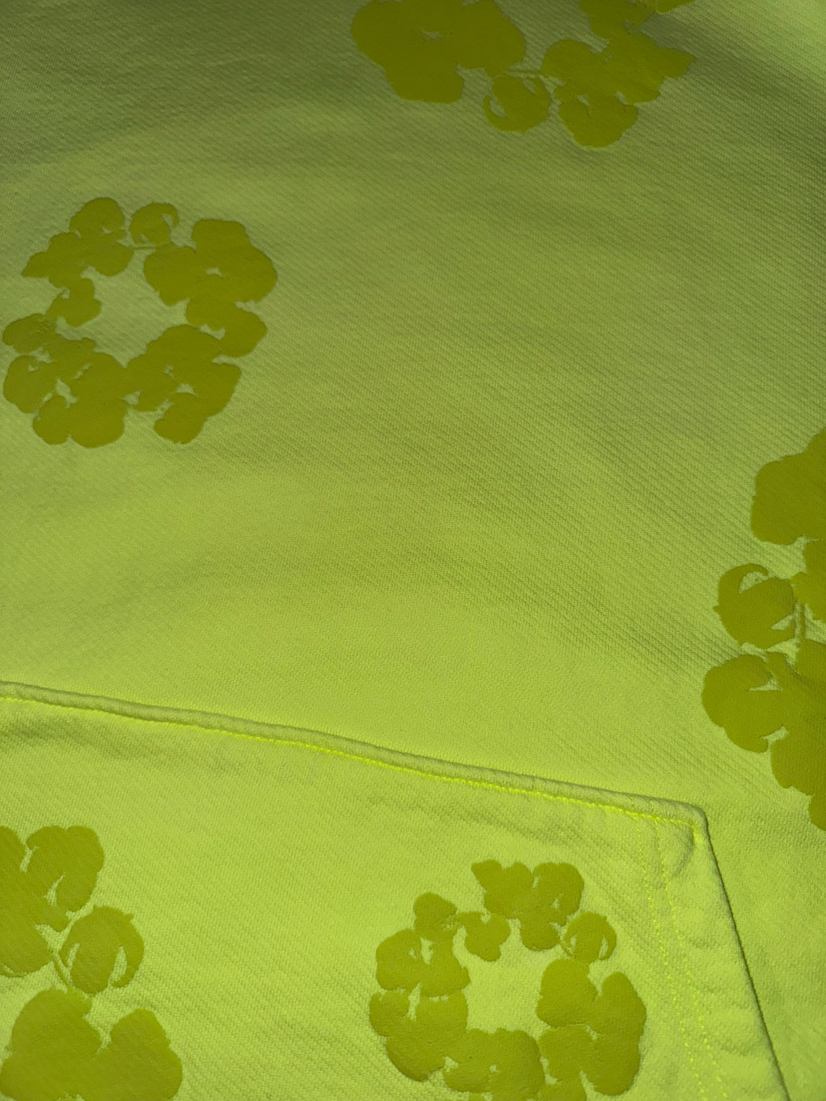 Denim Tears Mono Cotton Wreath Hoodie ‘Neon Green’