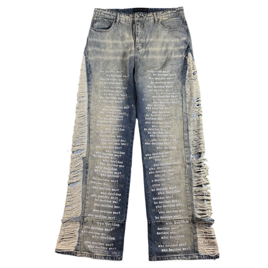 Who Decides War Ultra Flare Scripture Denim