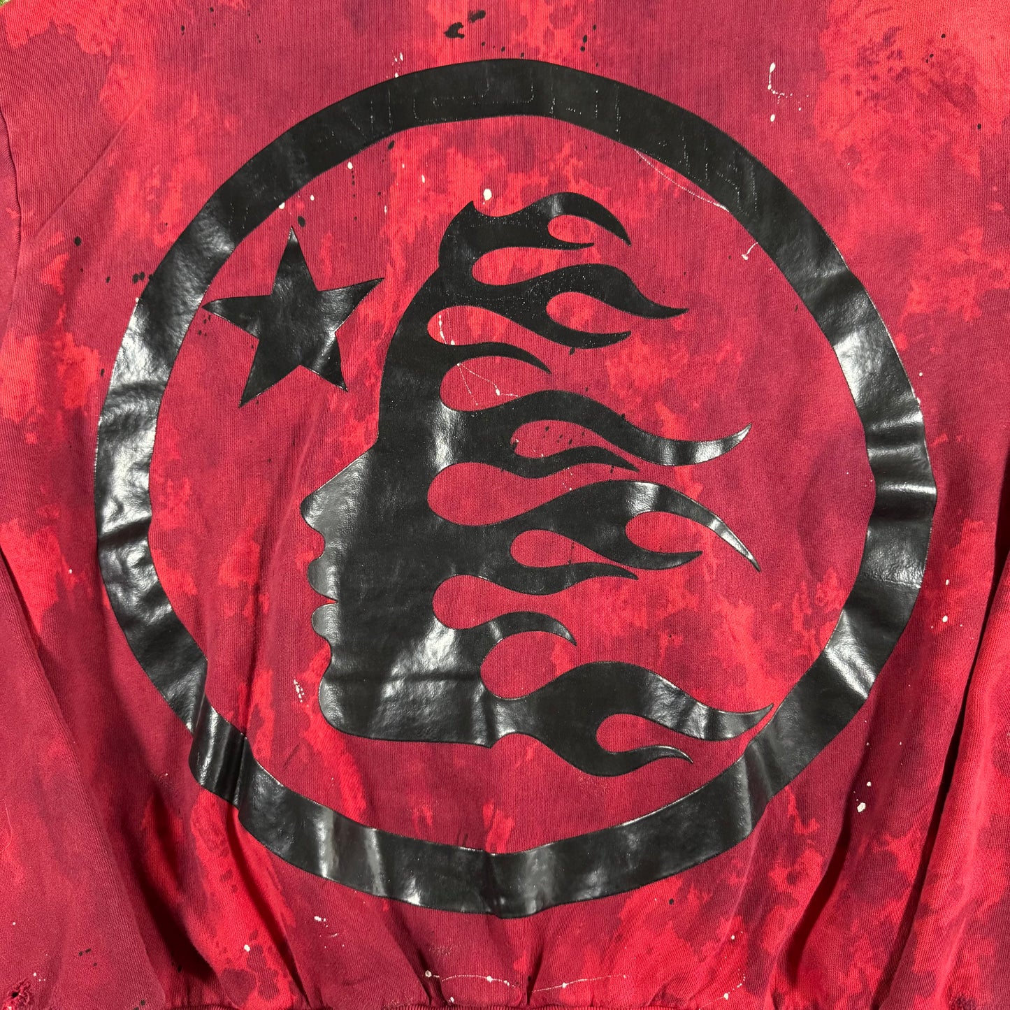 Hellstar Sports Red Tye-Dye Skull Hoodie