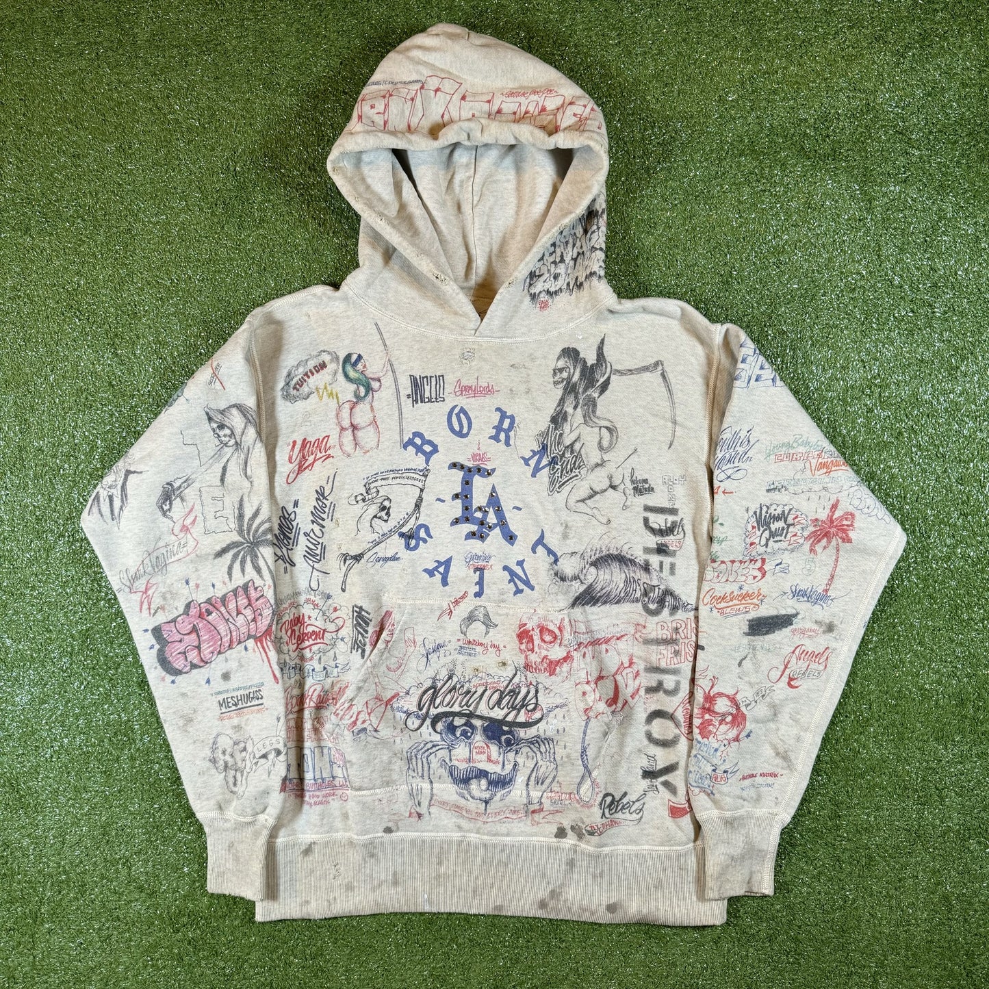 Saint Michael x Born x Raised Graffiti Hoodie