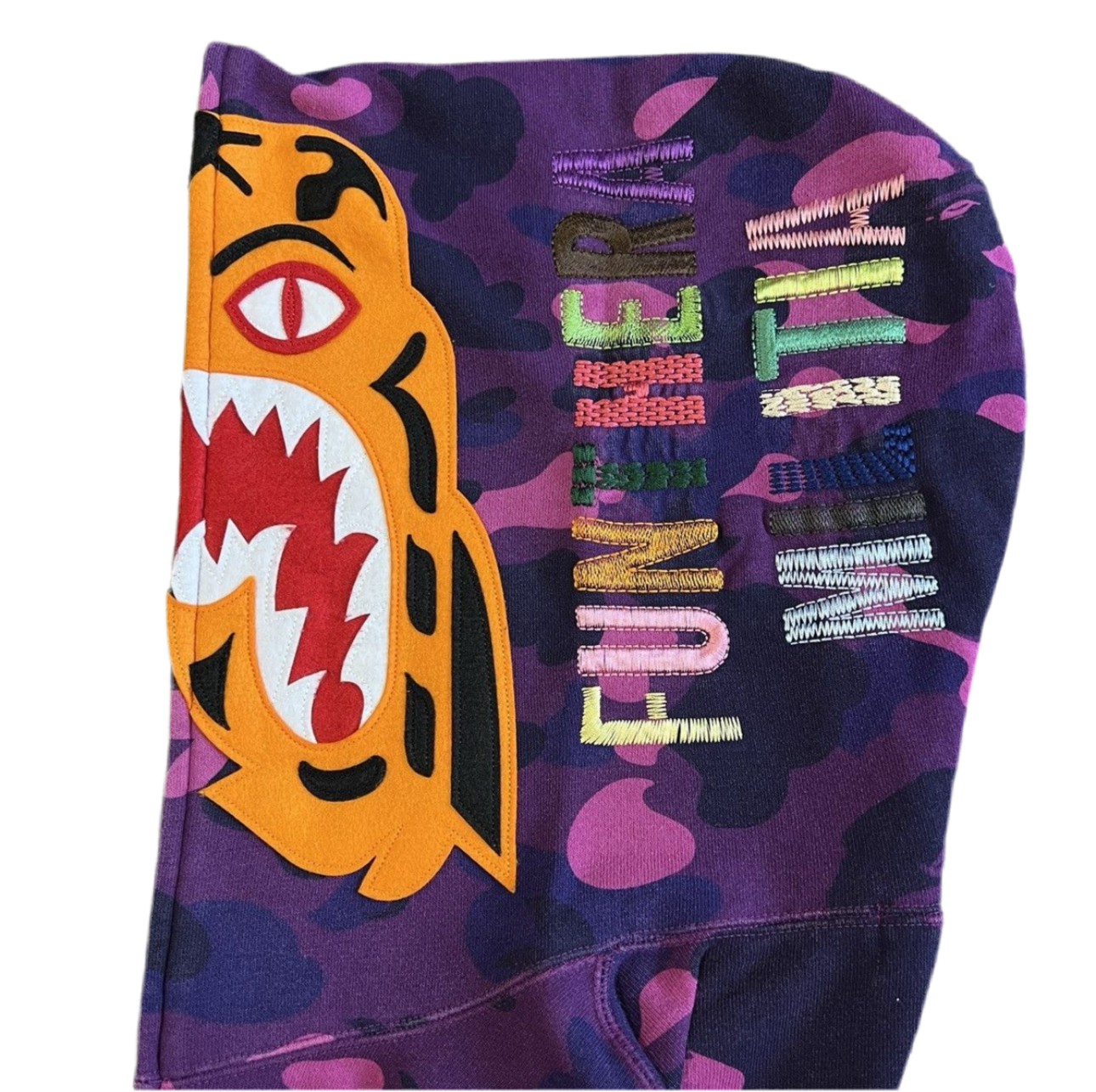 Bape Purple Camo Tiger Zip Up Hoodie