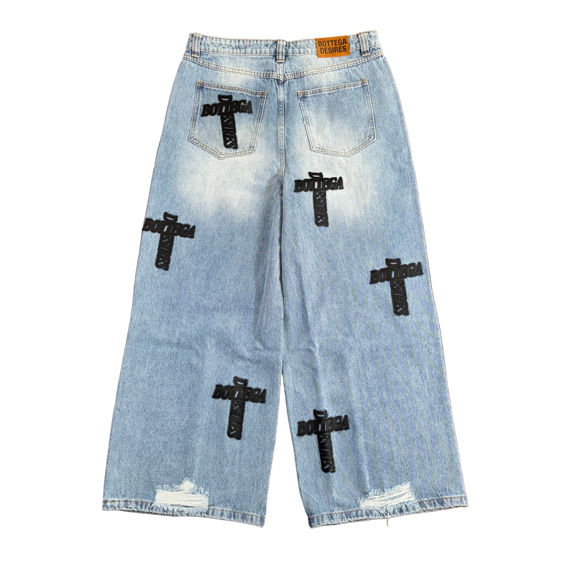 Bottega Desires Holy Grail Denim Jeans, Back