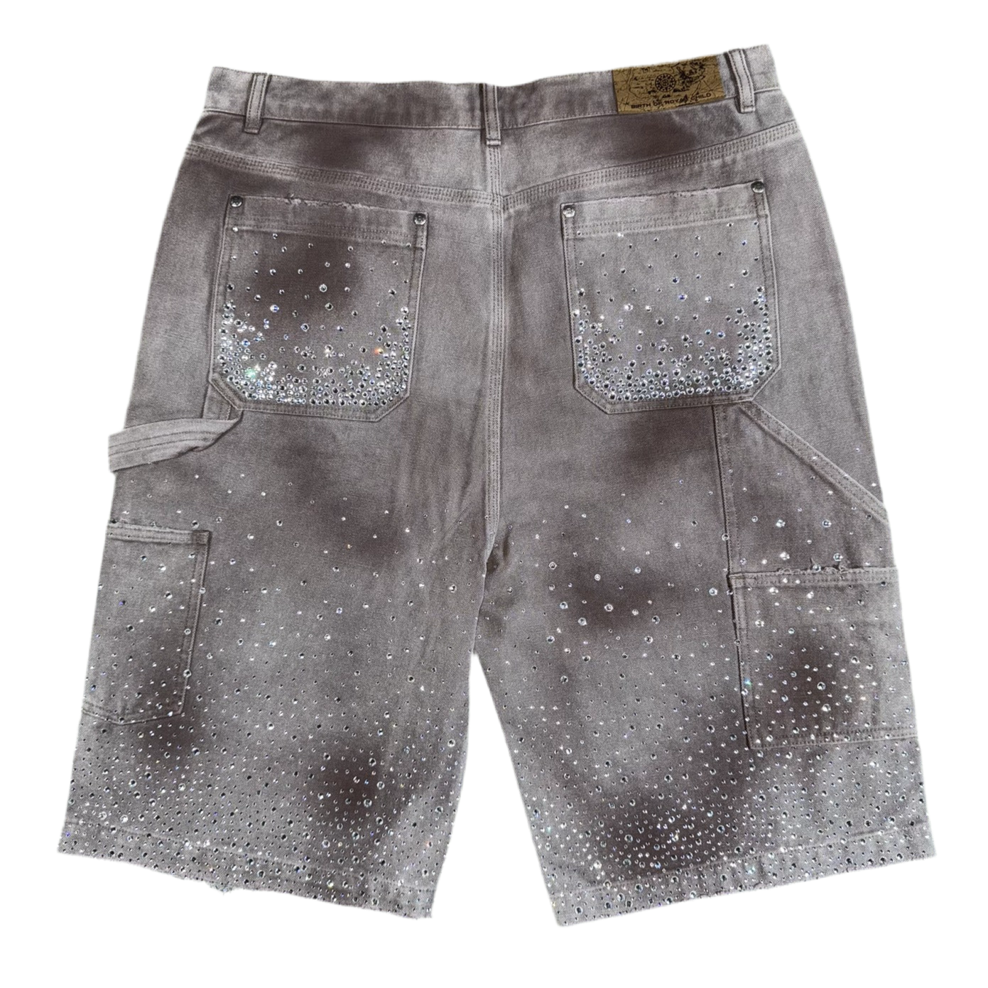 Birth Of Royal Child Redial 20k Diamond Shorts in Washed Brown, Back