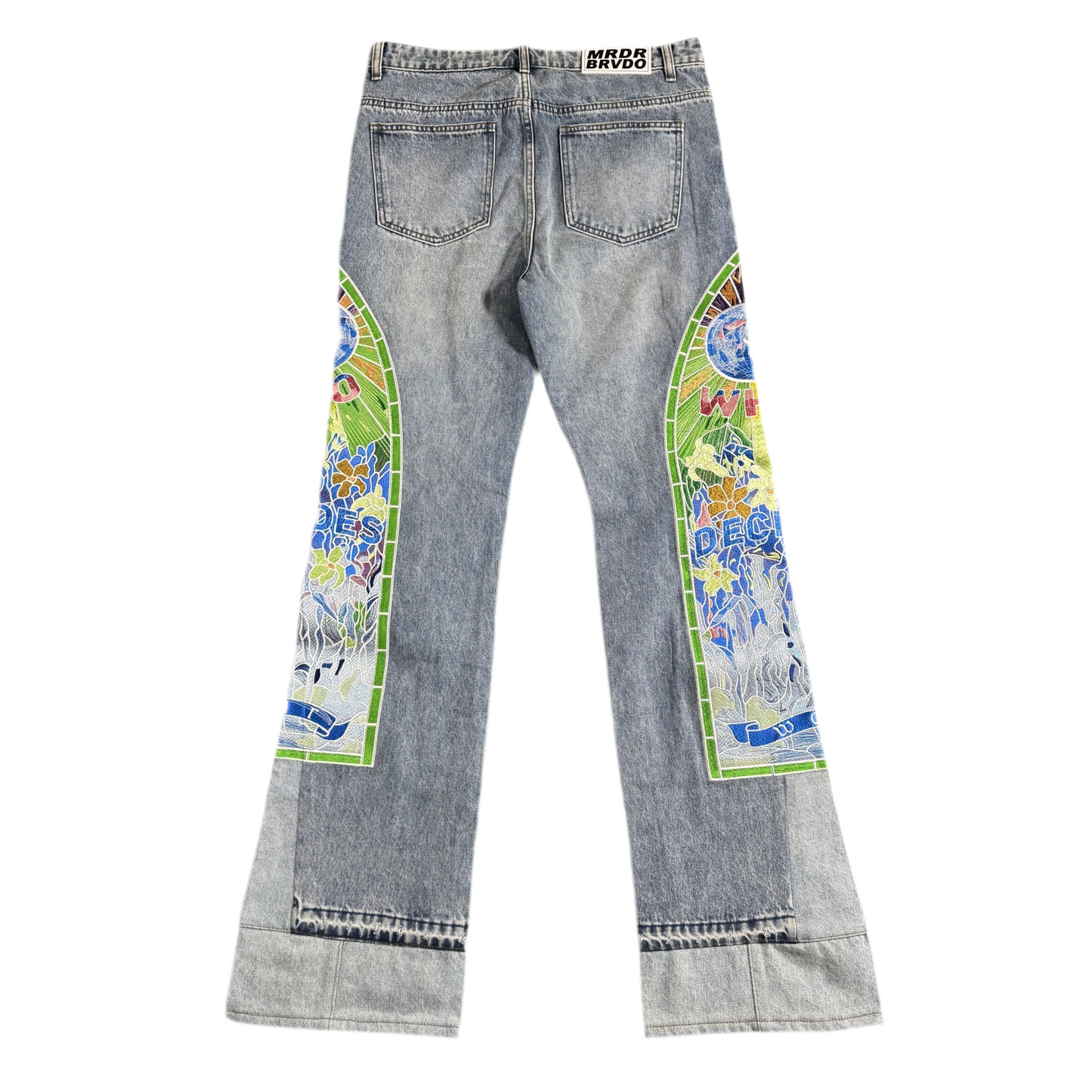 Who Decides War Cowboy Embroidered Denim, Back