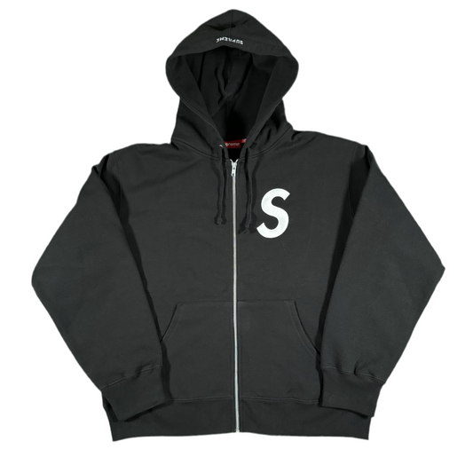 Supreme S Logo Zip Up Hooded Sweatshirt