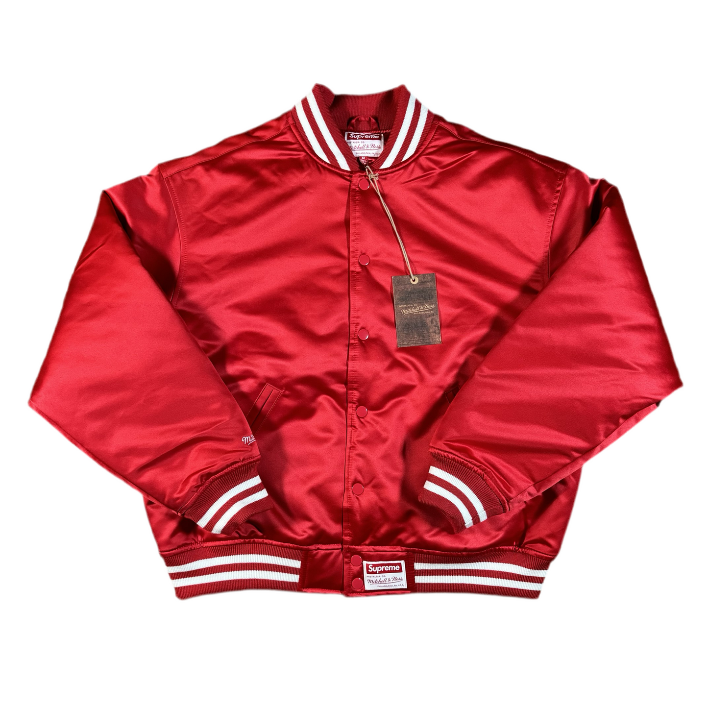 Supreme x Mitchell & Ness Satin Varsity Jacket