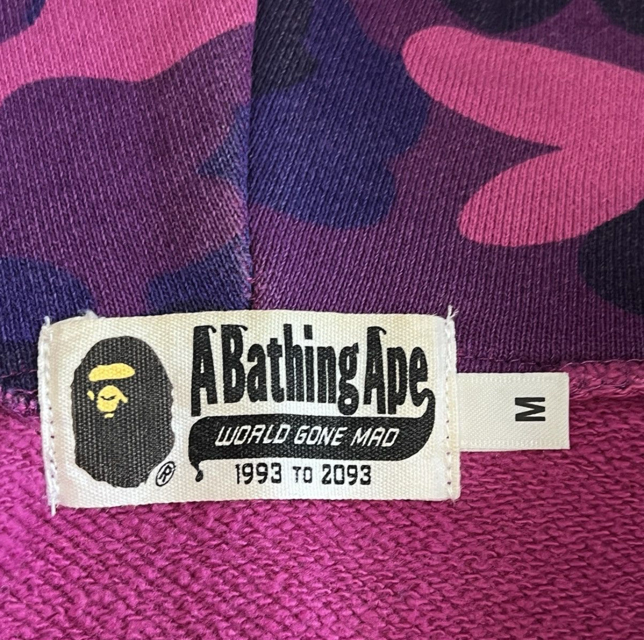 Bape Purple Camo Tiger Zip Up Hoodie