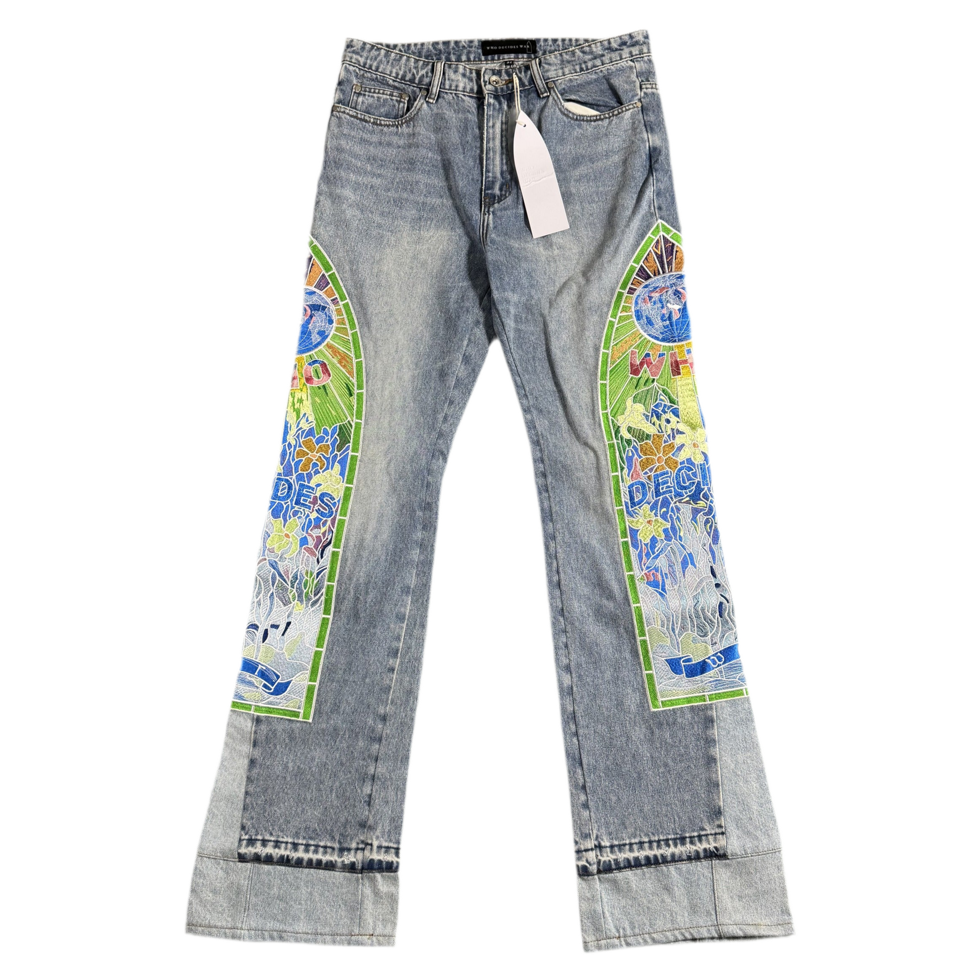 Who Decides War Cowboy Embroidered Denim, Front