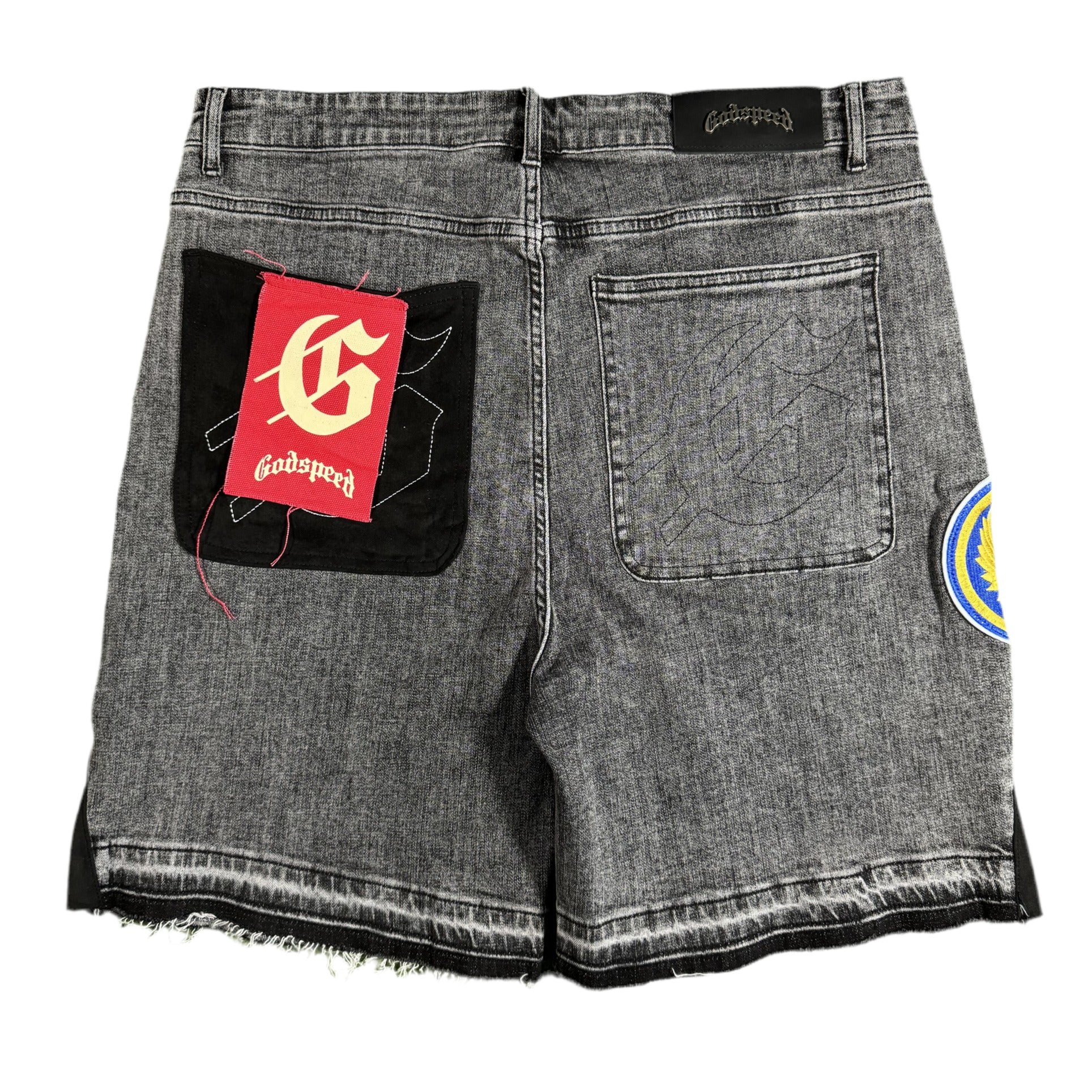 Godspeed Patchwork Denim Shorts V2, Back