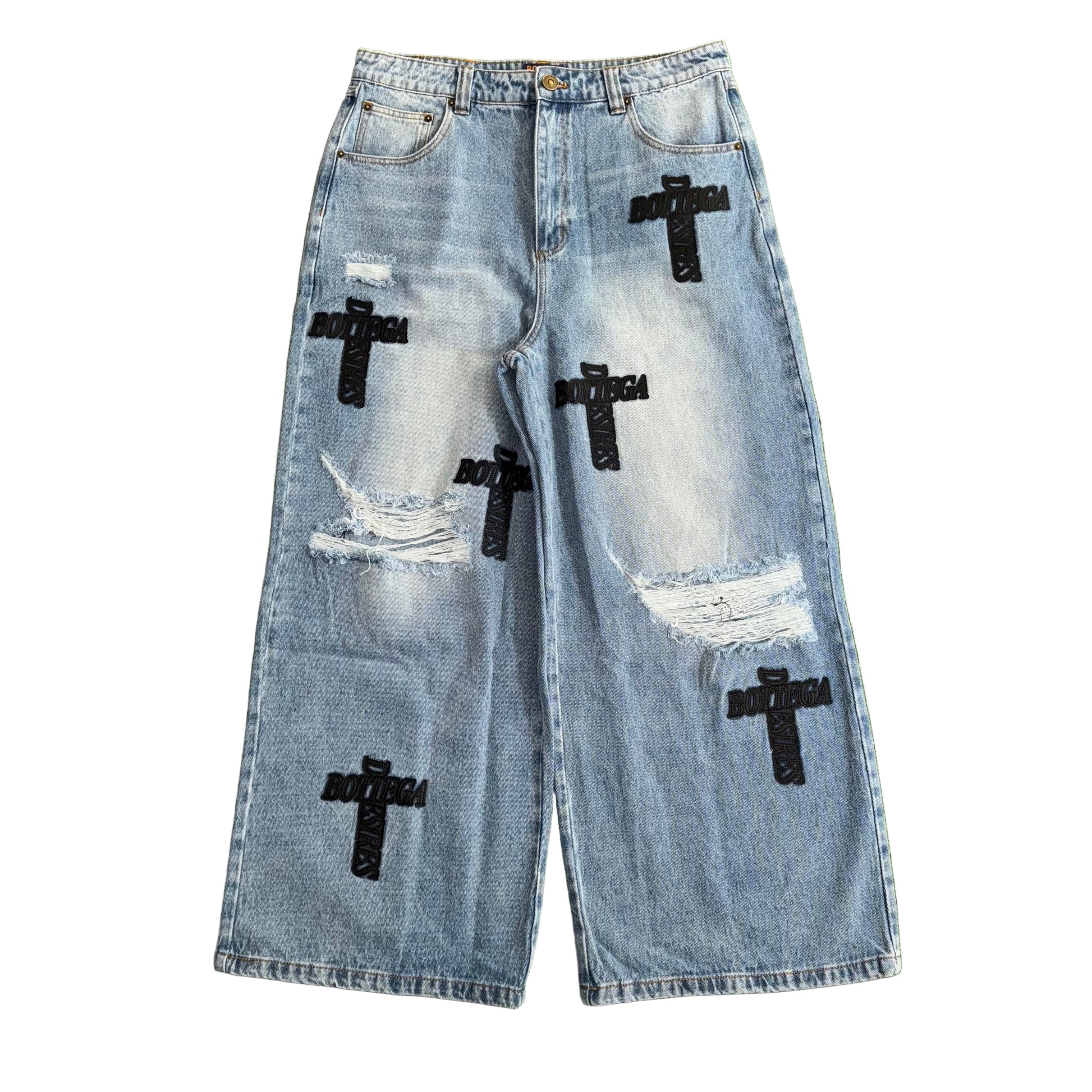 Bottega Desires Holy Grail Denim Jeans, Front