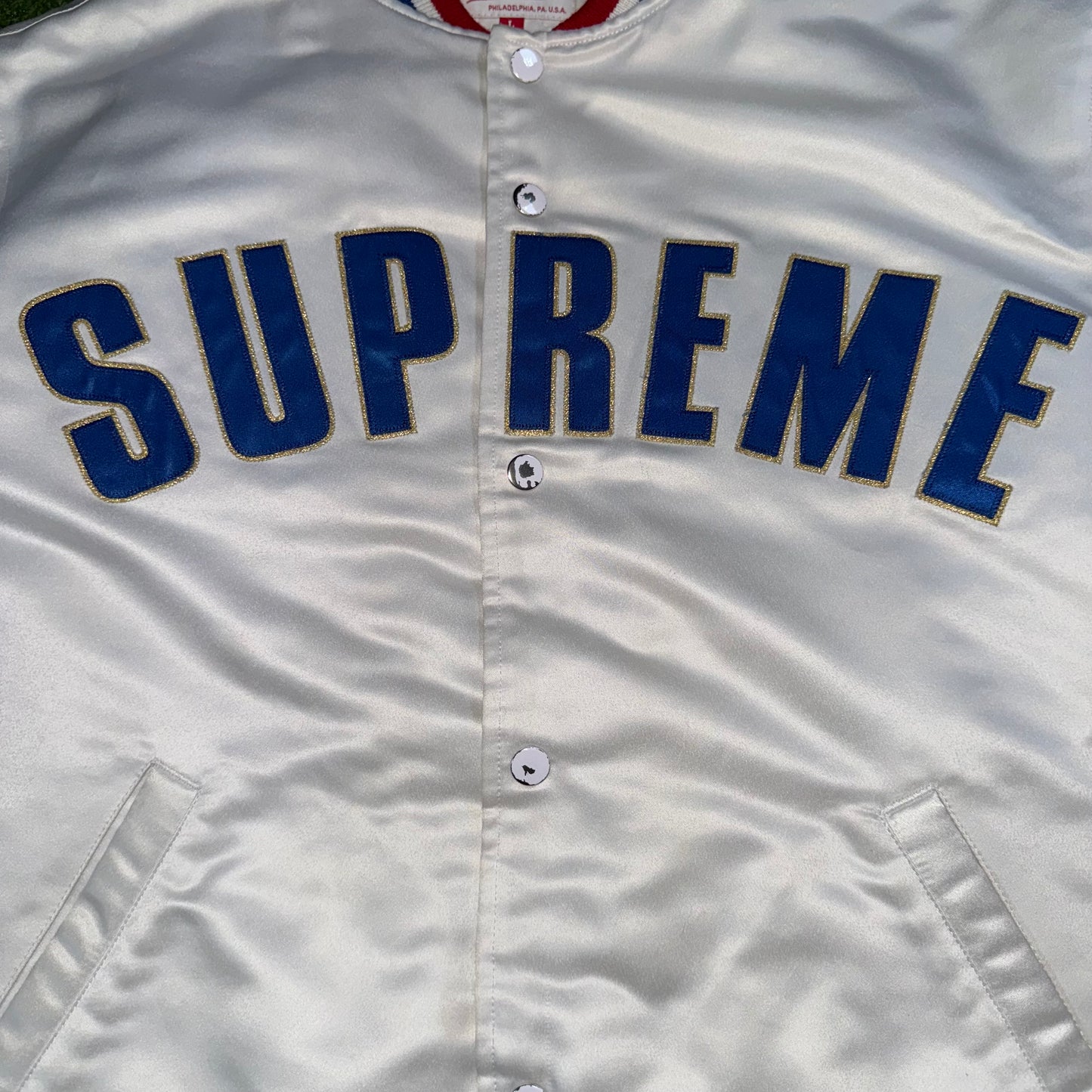 Supreme x Mitchell & Ness Satin Varsity Jacket (2021)