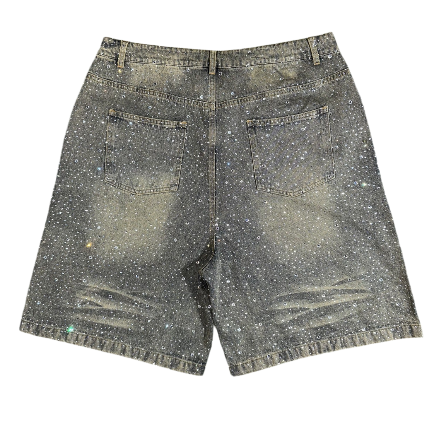 Vale Blue Rainstorm Jorts, Back