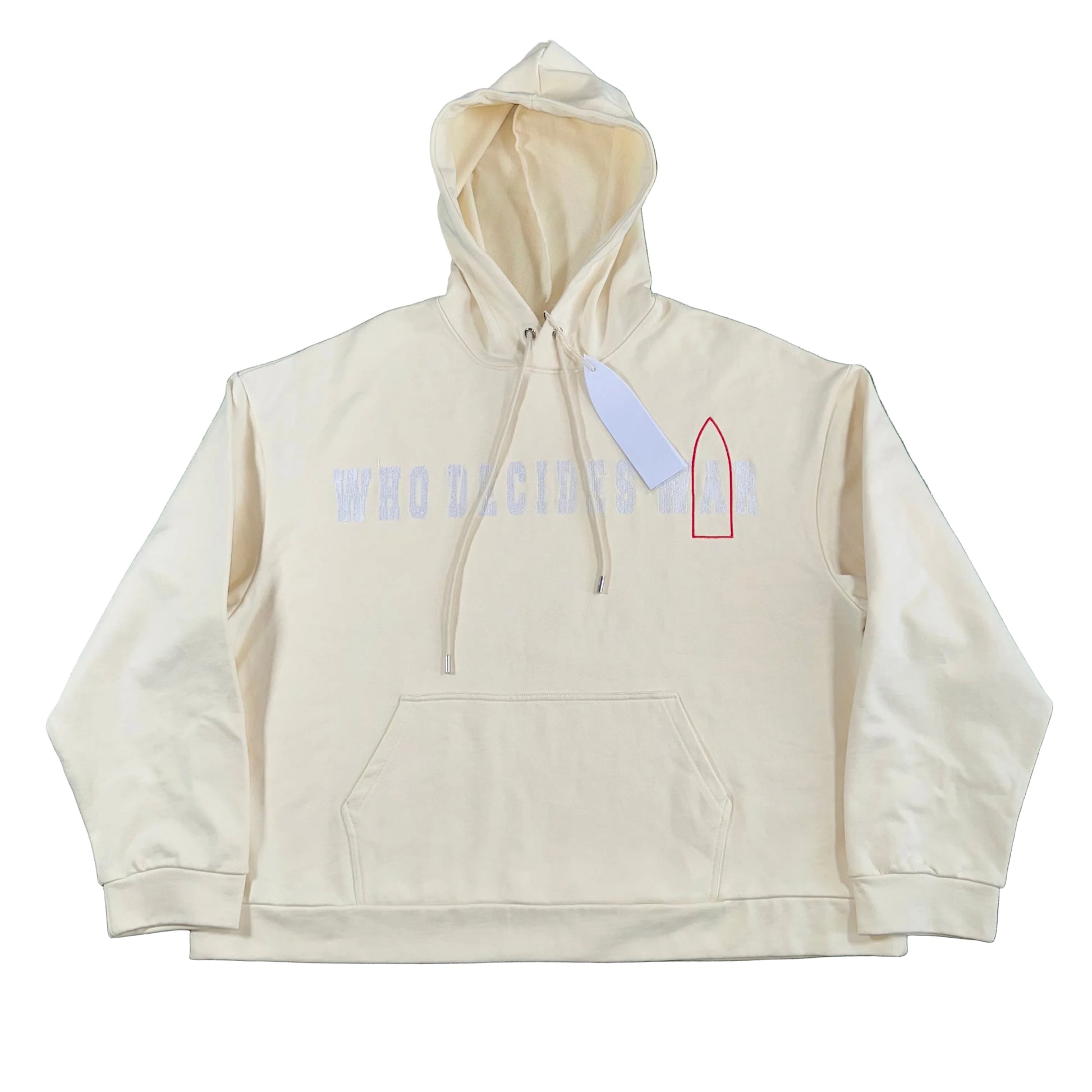 Who Decides War Glass Logo Hoodie, Front