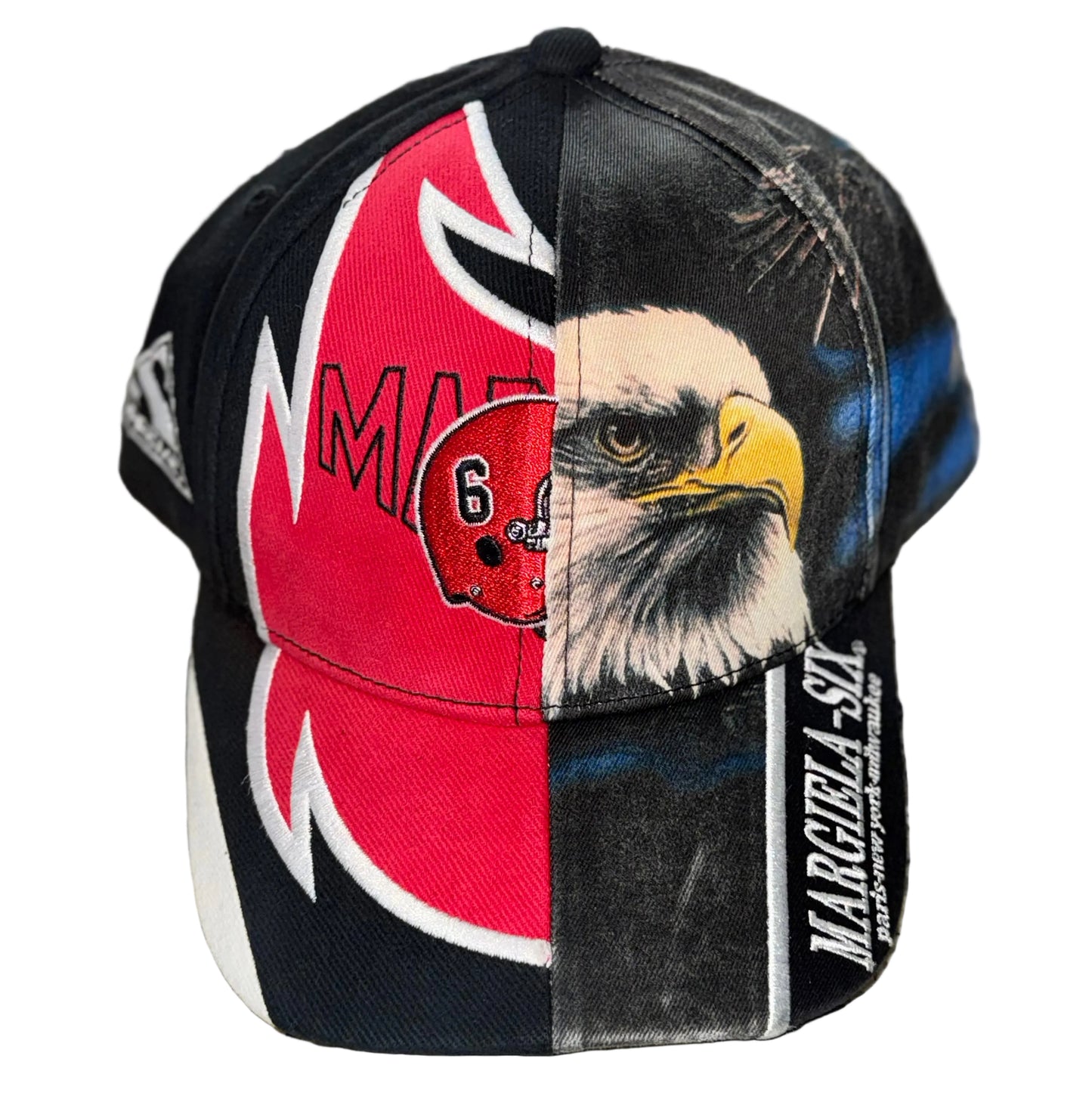 Supreme x Maison Margiela Black Split 6 Panel Hat, Front