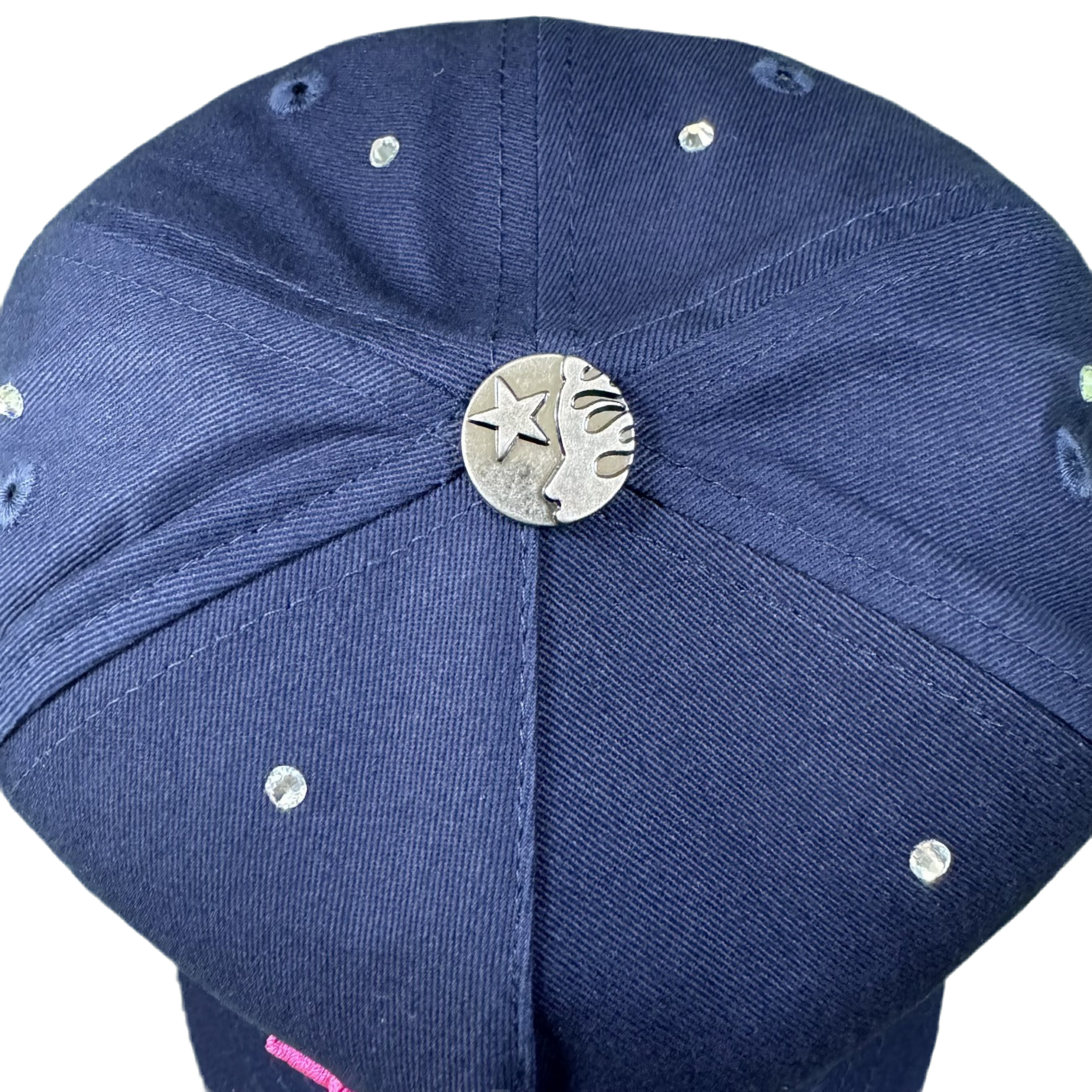 Hellstar OG Logo Rhinestones Snapback ‘Navy/Pink’