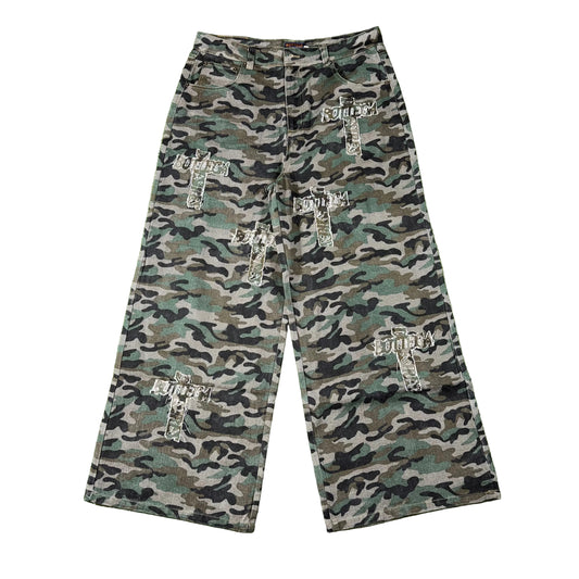 Bottega Desires Holy Grail Denim Pants Camo, Front