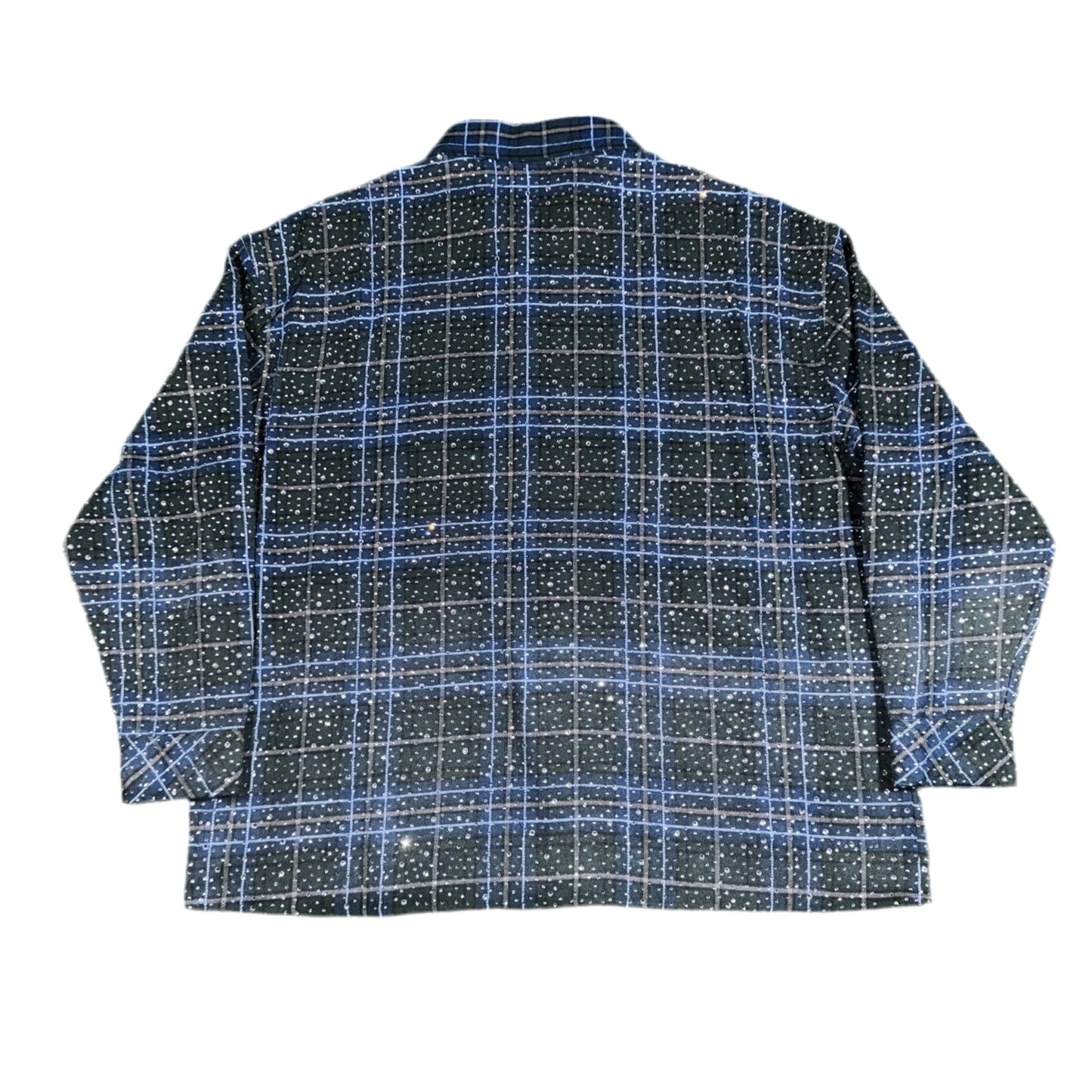 Happy Memories Don’t Die HMDD Green Blue Disco Flannel, Back