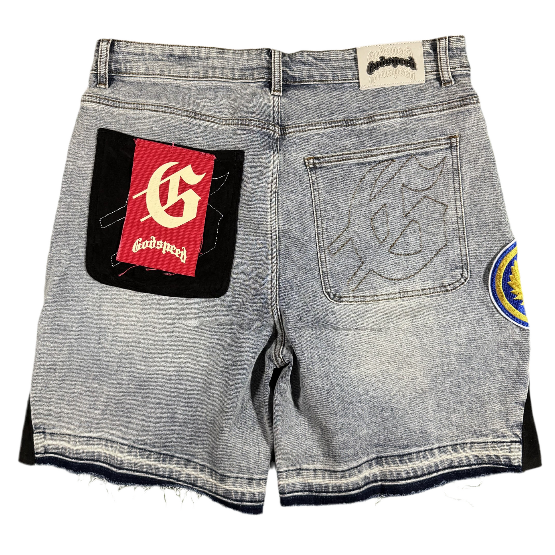 Godspeed Patchwork Denim Shorts V2 , Back