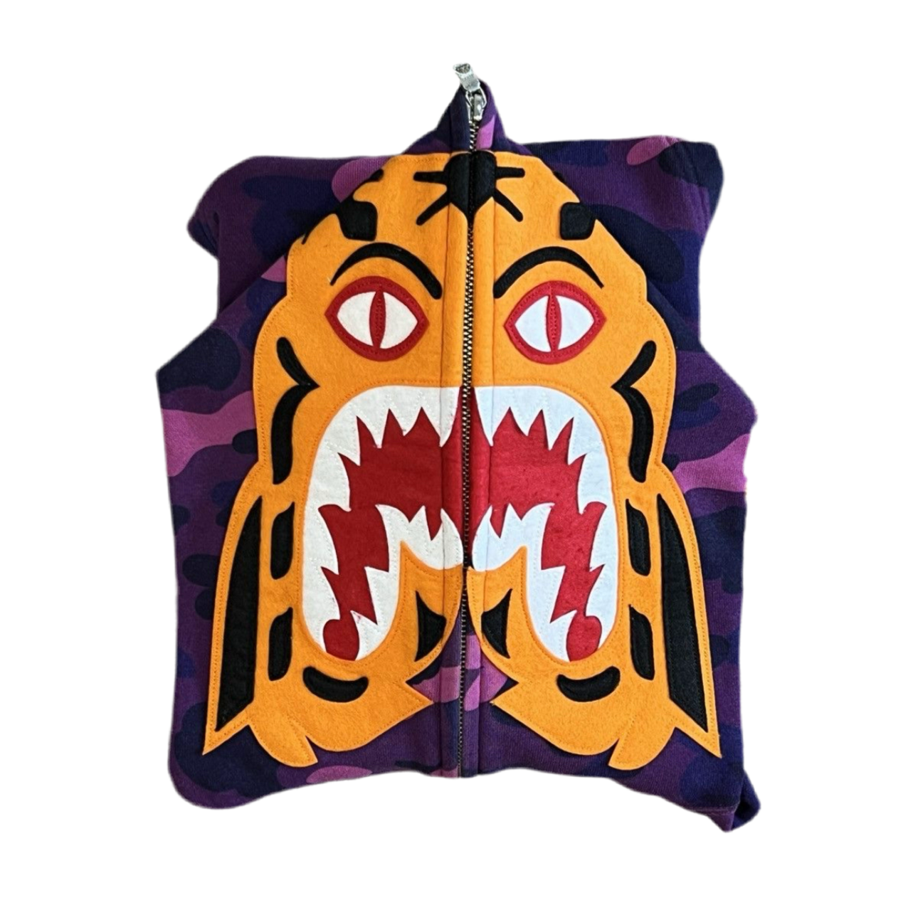 Bape Purple Camo Tiger Zip Up Hoodie