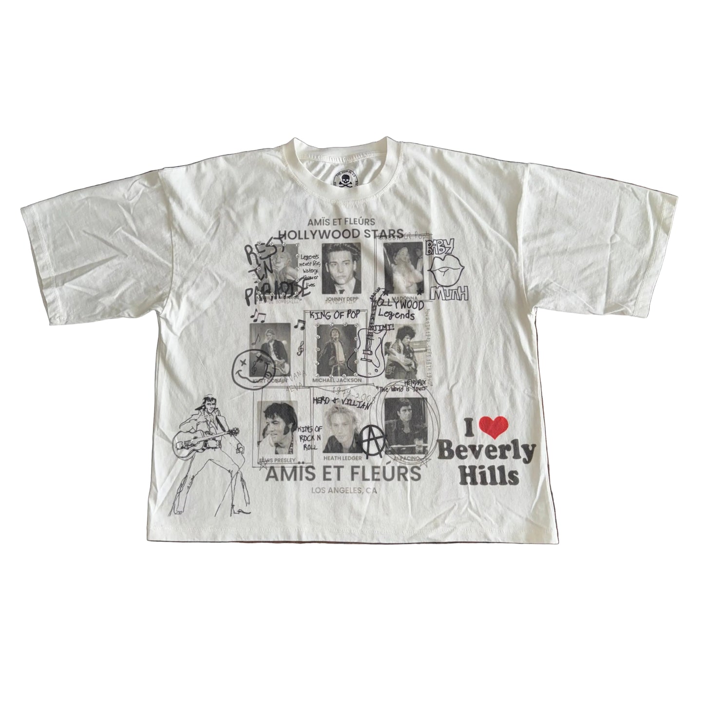 Amis Et Fleurs Hollywood Stars Tee, Front