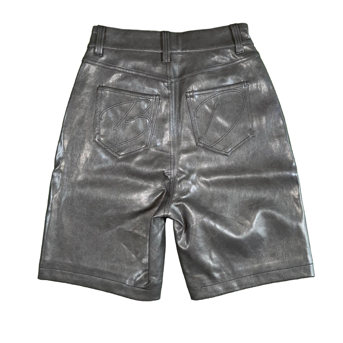 Bottega Desires Leather Shorts, Back