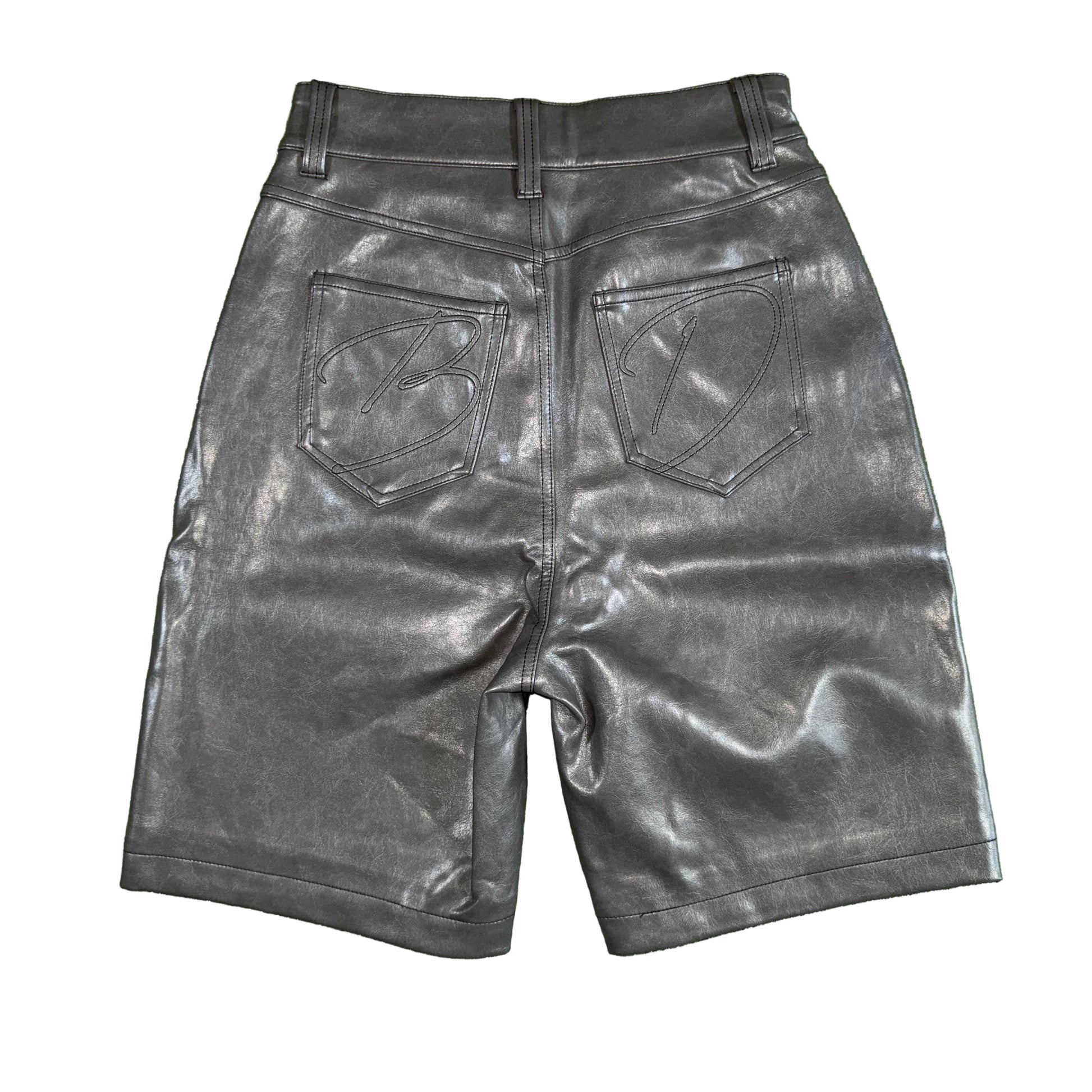 Bottega Desires Leather Shorts, Back