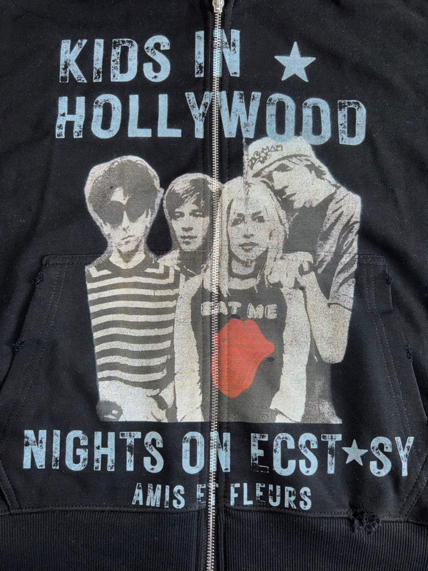 Amis Et Fleurs Kids In Hollywood Zip Up Hoodie