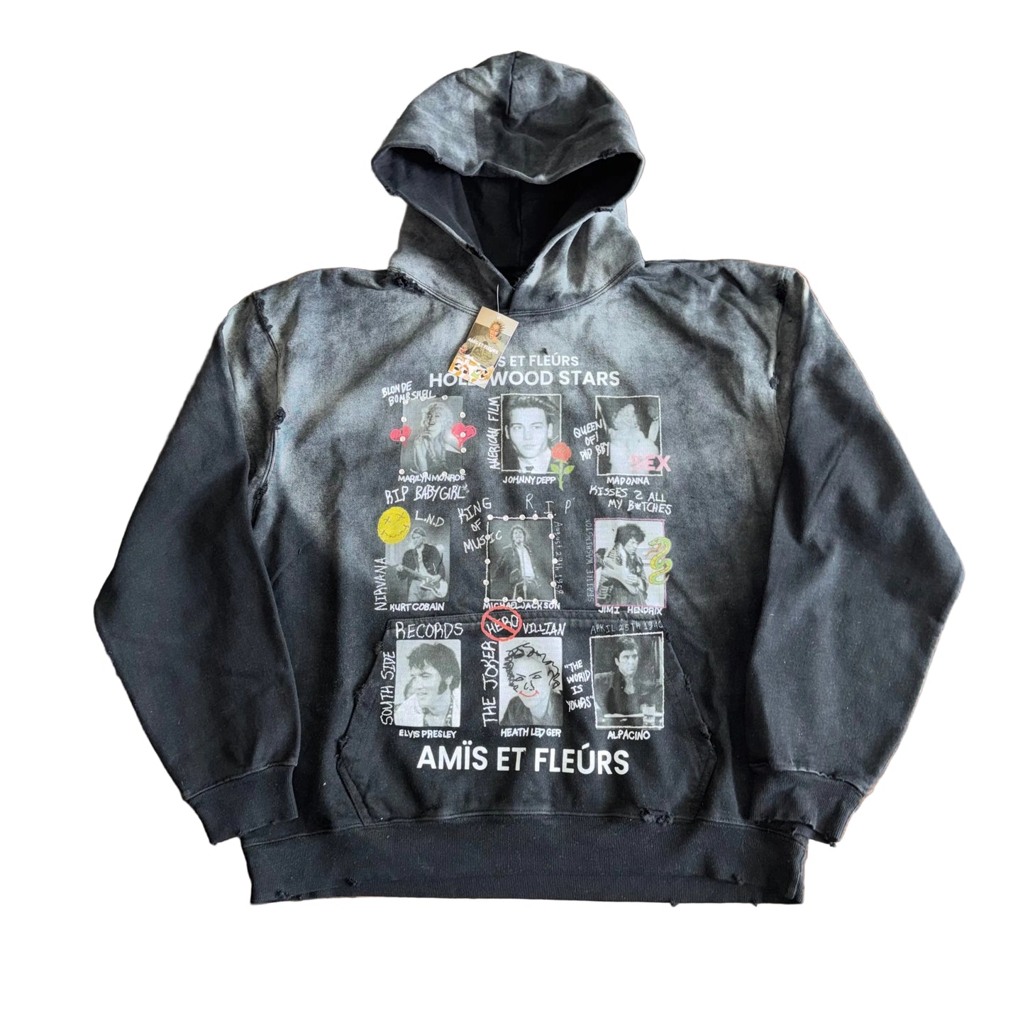 Amis Et Fleurs Hollywood Stars Hoodie, Front