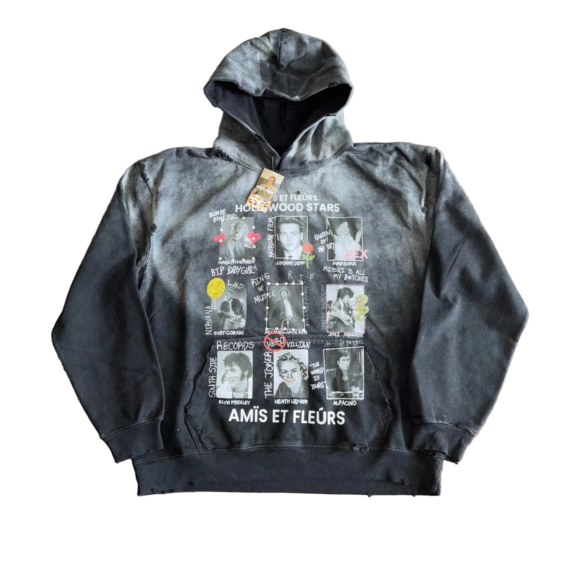 Amis Et Fleurs Hollywood Stars Hoodie, Front