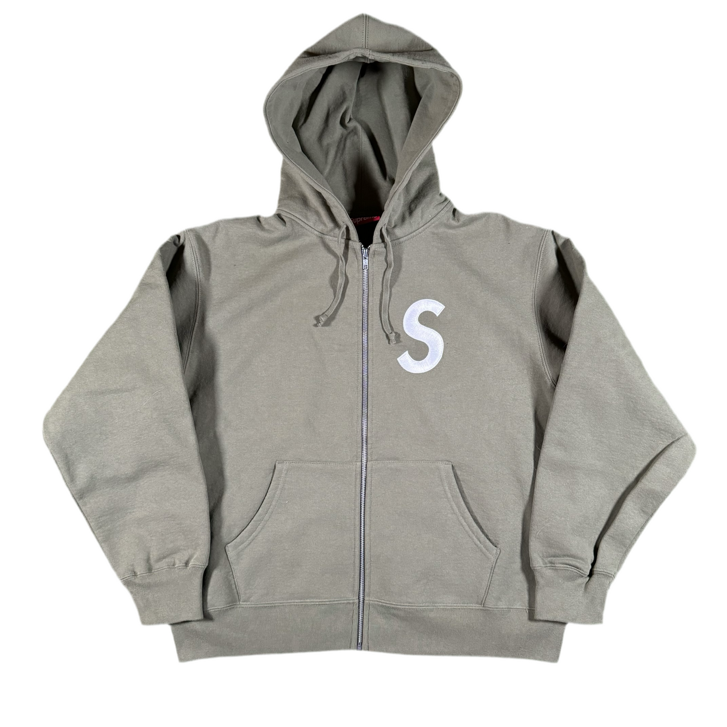 Supreme S Logo Zip Up Hooded Sweatshirt