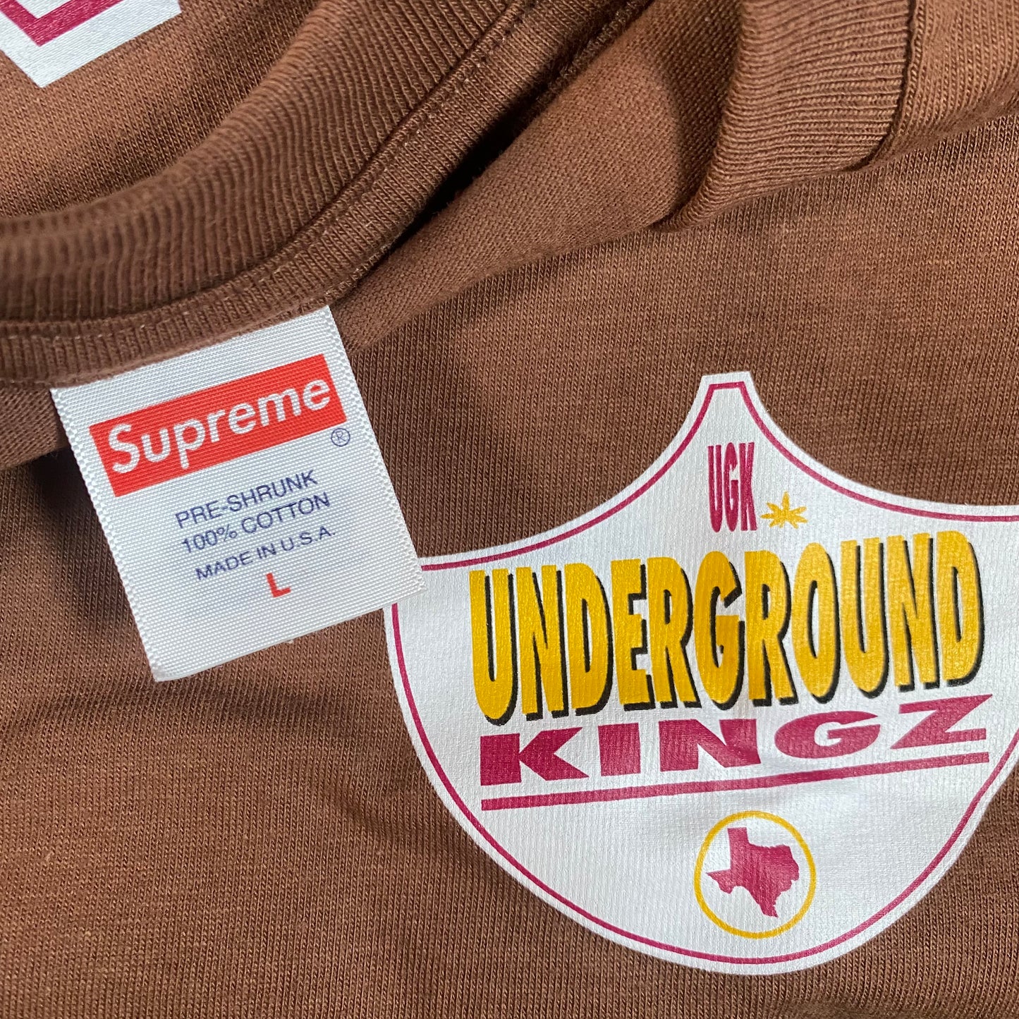 Supreme x UGK Super Tight Tee ‘Brown’