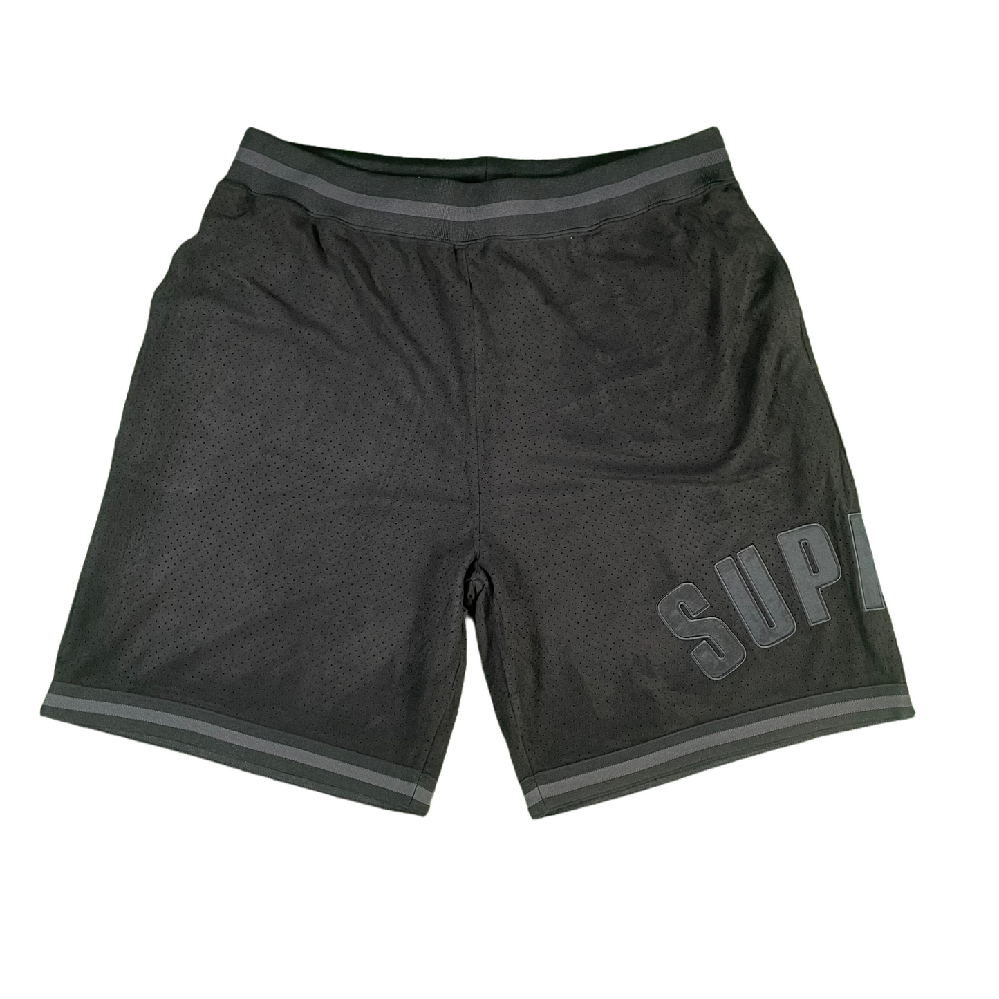 Supreme Black Ultra Suede Mesh Shorts