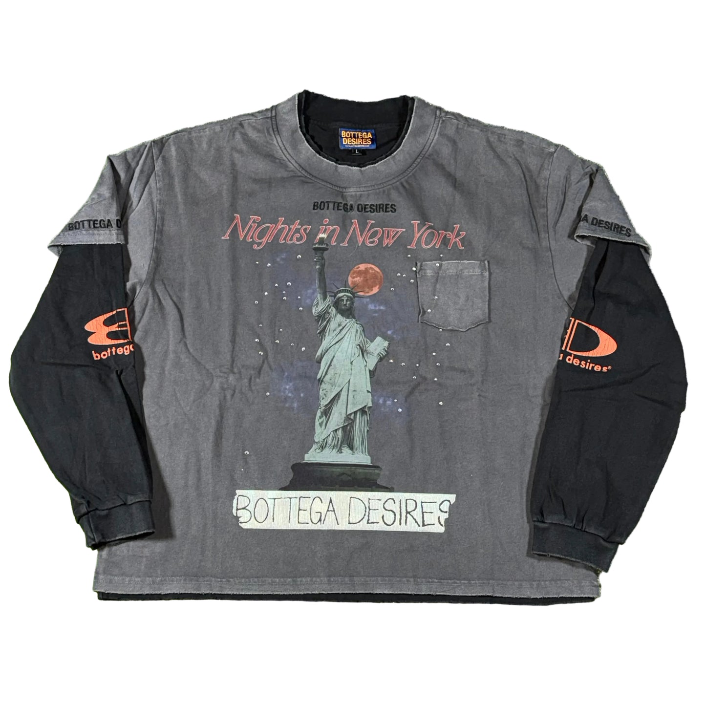 Bottega Desires Nights In NY Layered Long Sleeve, Front