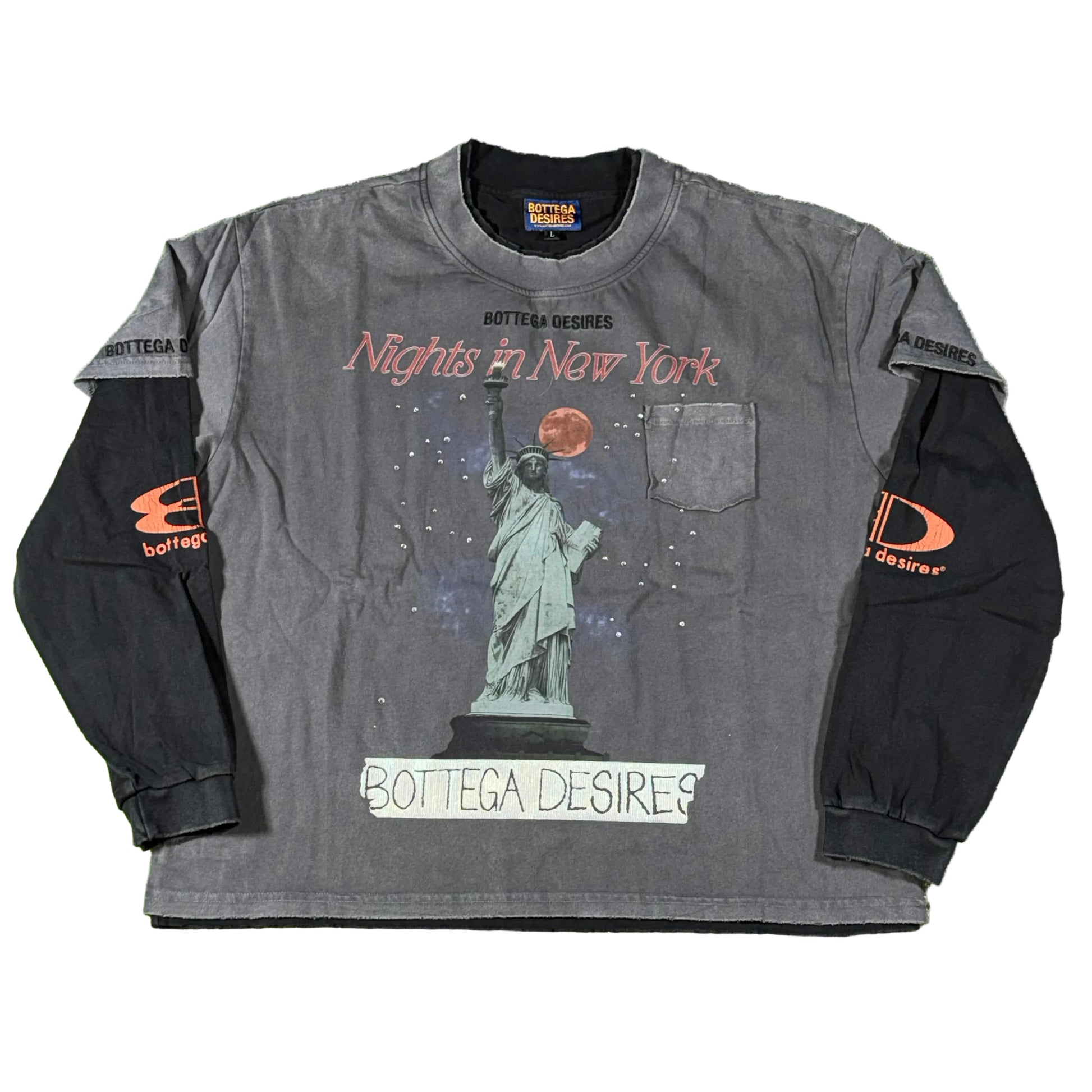 Bottega Desires Nights In NY Layered Long Sleeve, Front