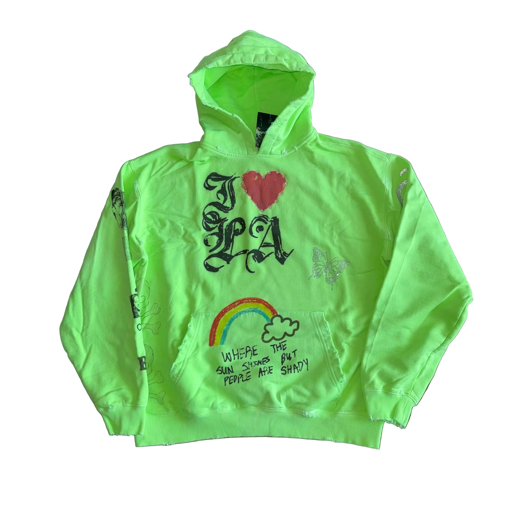 Amis Et Fleurs I Love LA Hoodie, Front