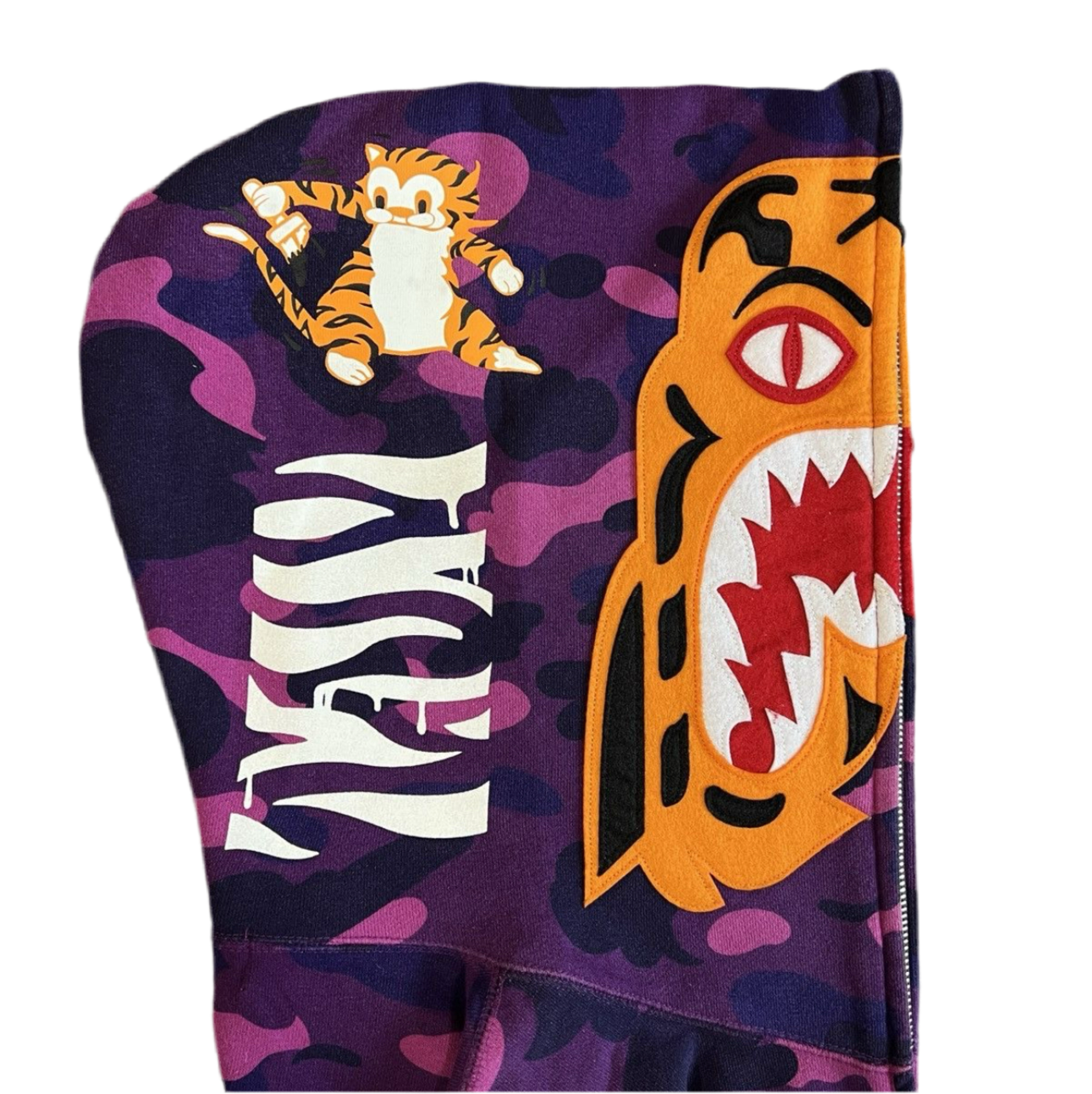 Bape Purple Camo Tiger Zip Up Hoodie