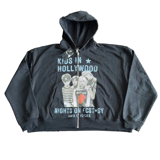 Amis Et Fleurs Kids In Hollywood Zip Up Hoodie, Front