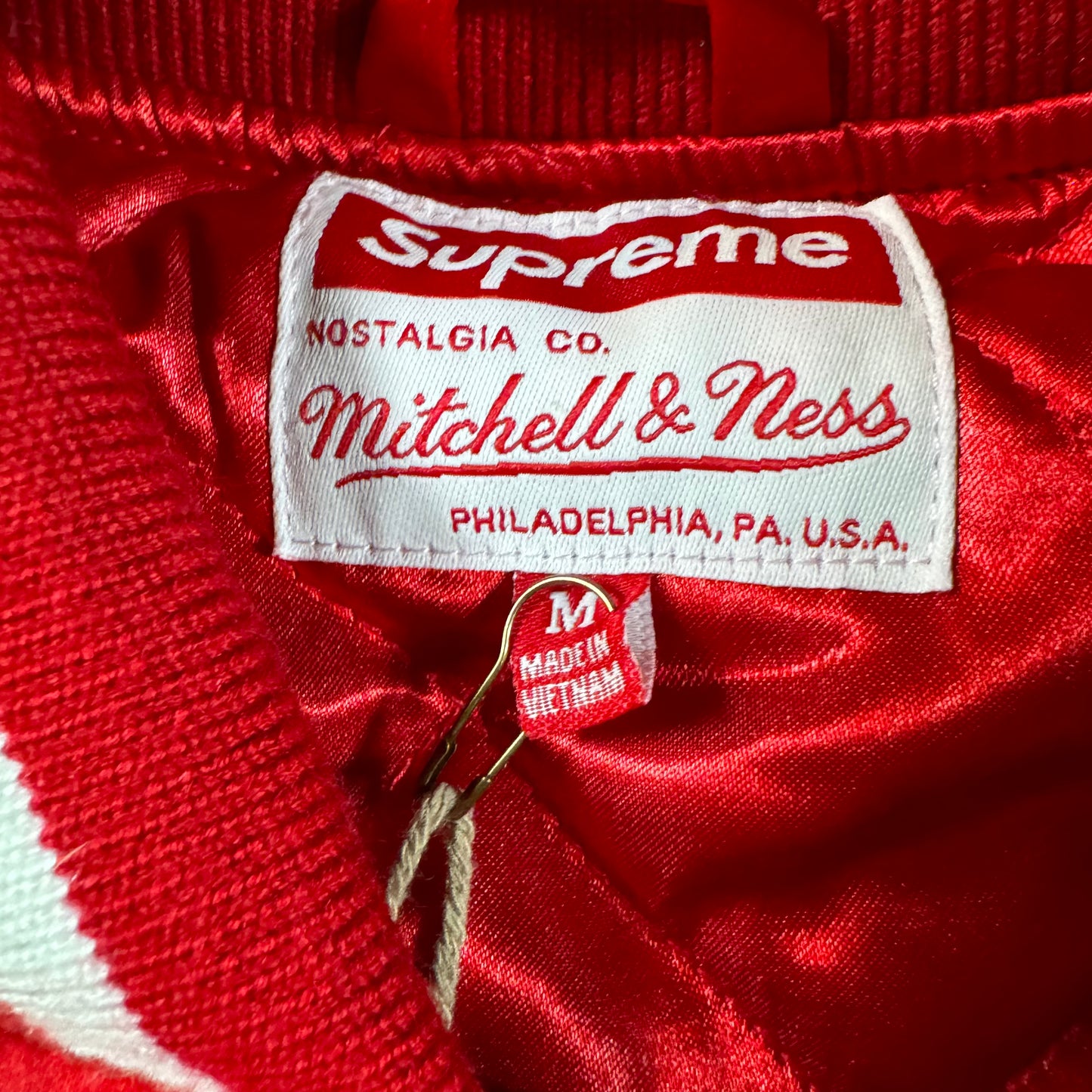 Supreme x Mitchell & Ness Satin Varsity Jacket