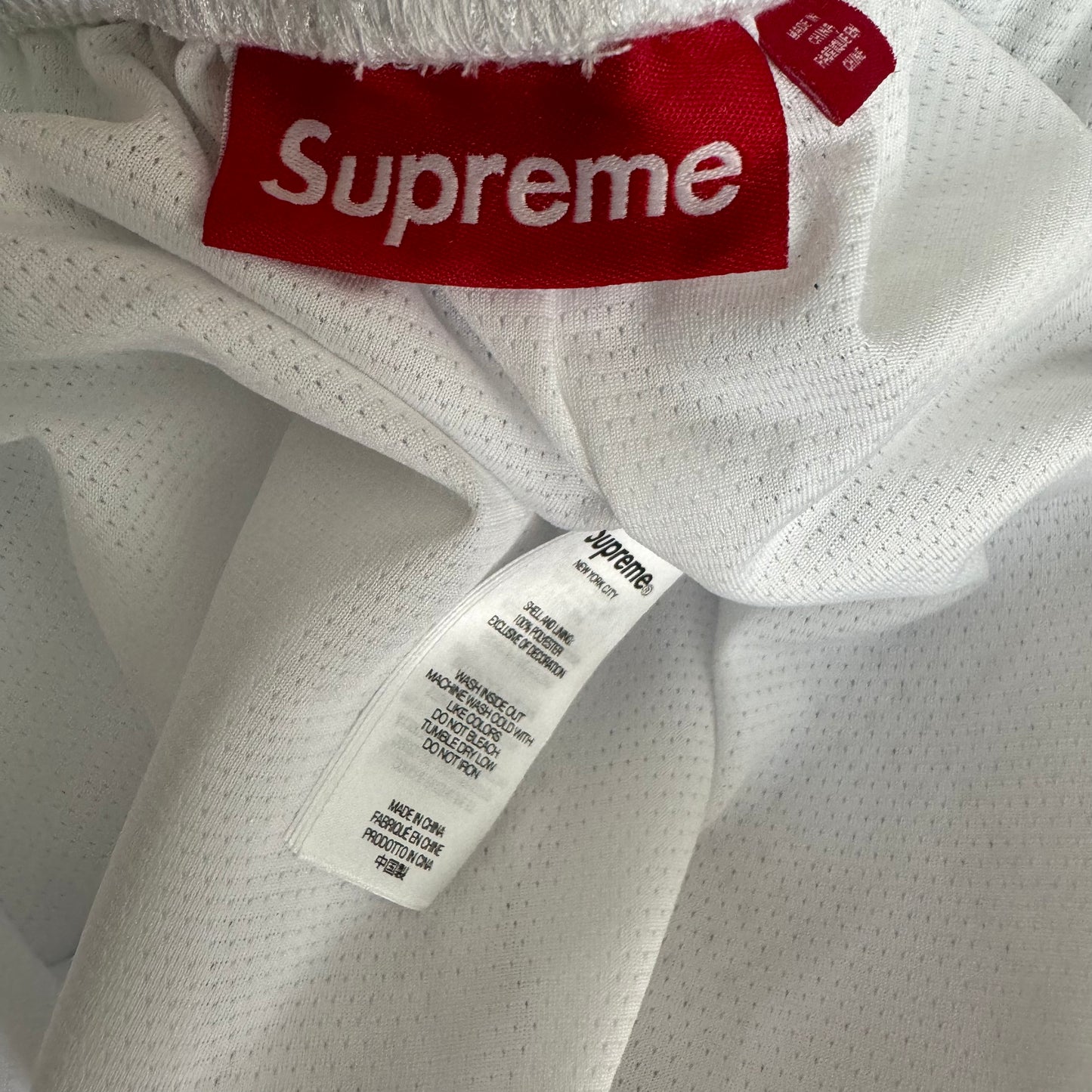 Supreme Big Script Mesh Shorts