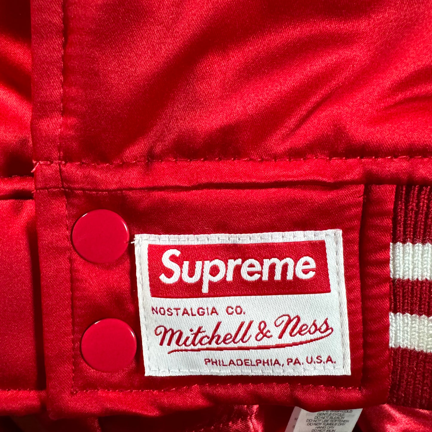 Supreme x Mitchell & Ness Satin Varsity Jacket