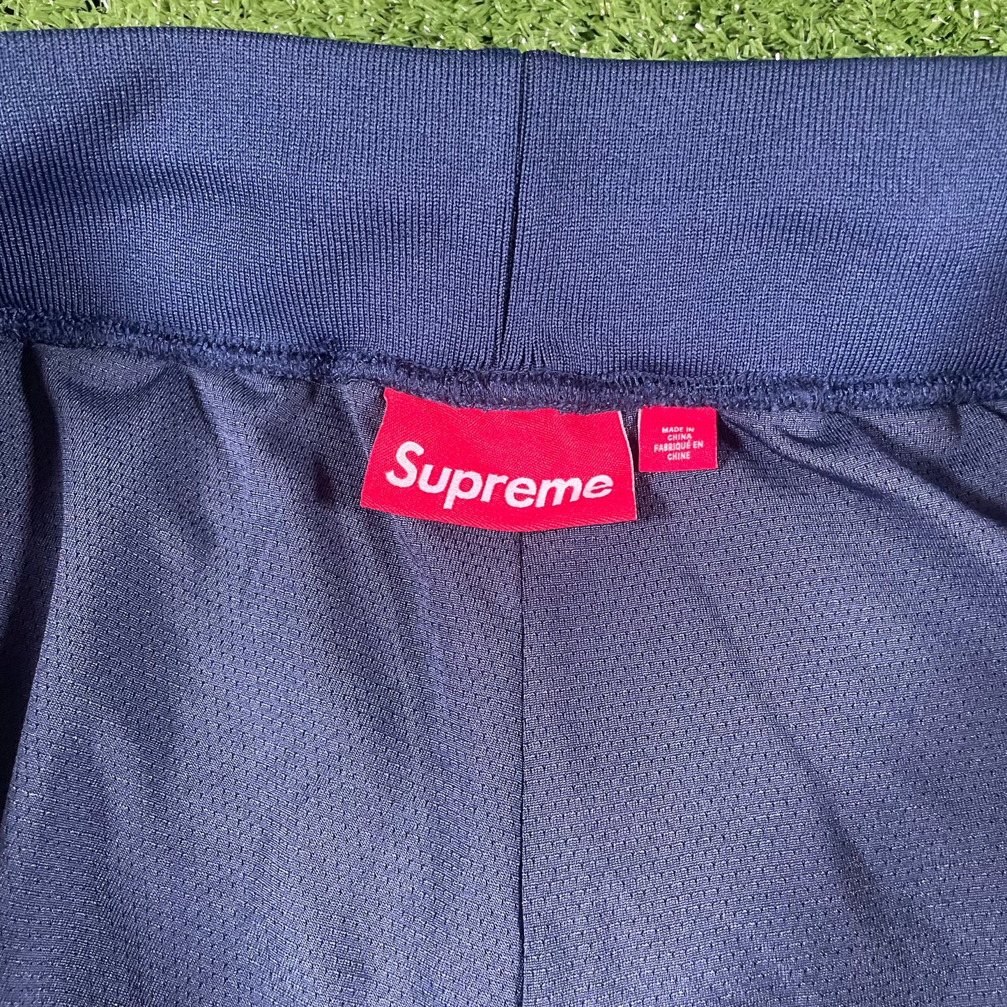 Supreme Navy Ultra Suede Mesh Shorts